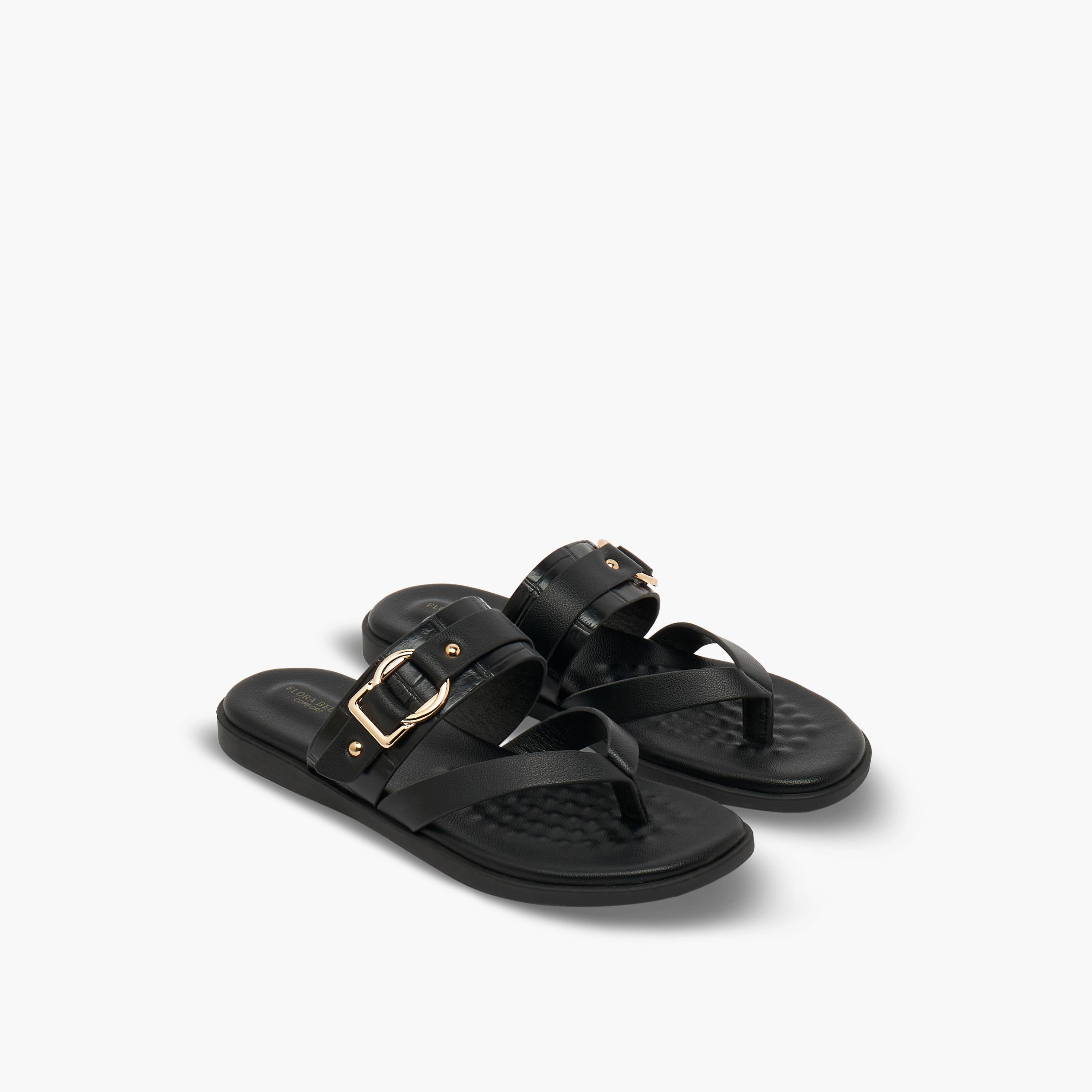 صندل بزينة إبزيم للنساء من فلورا بيلا-women-shoes-flats-sandals-image-1