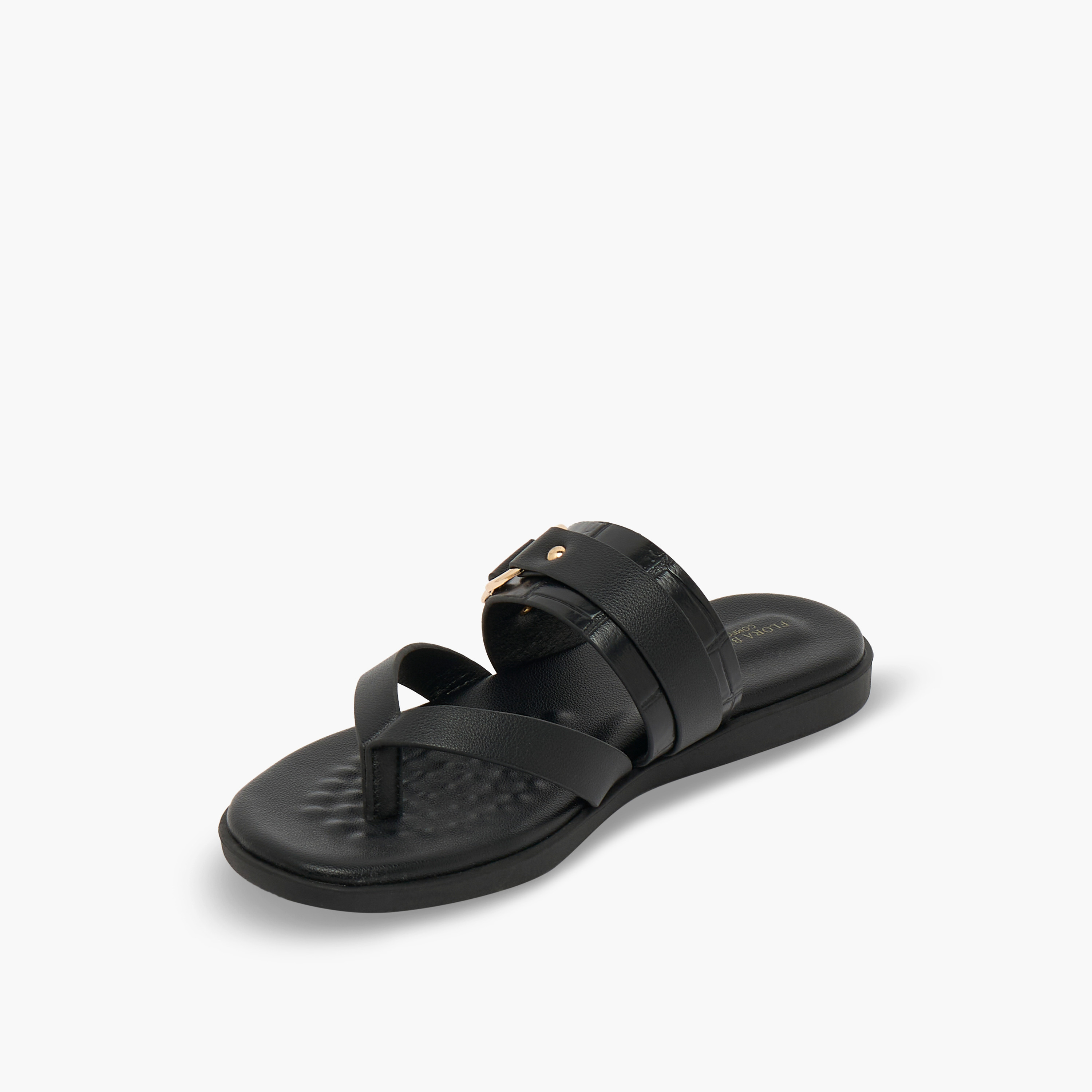 صندل بزينة إبزيم للنساء من فلورا بيلا-women-shoes-flats-sandals-image-4