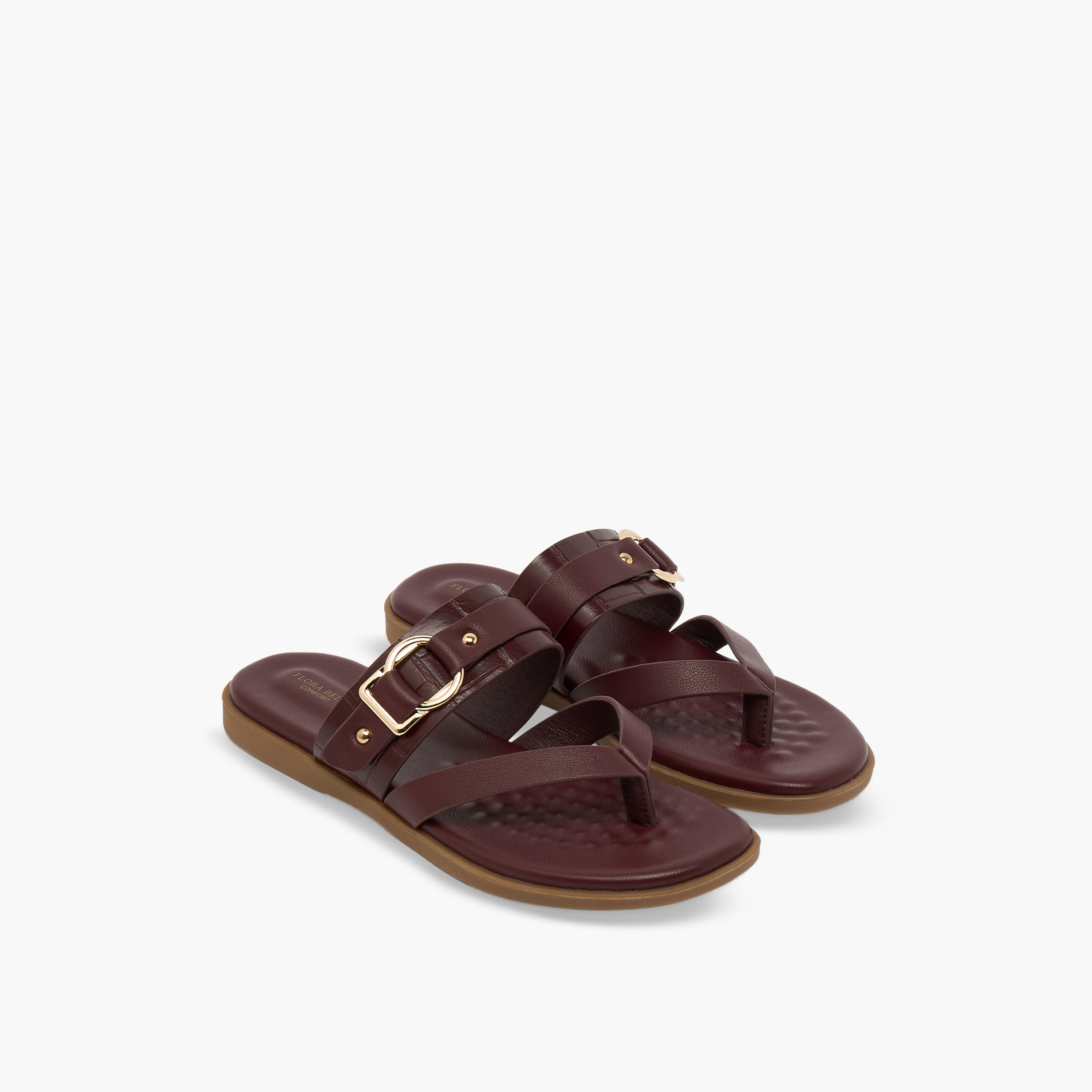 صندل بزينة إبزيم للنساء من فلورا بيلا-women-shoes-flats-sandals-image-1
