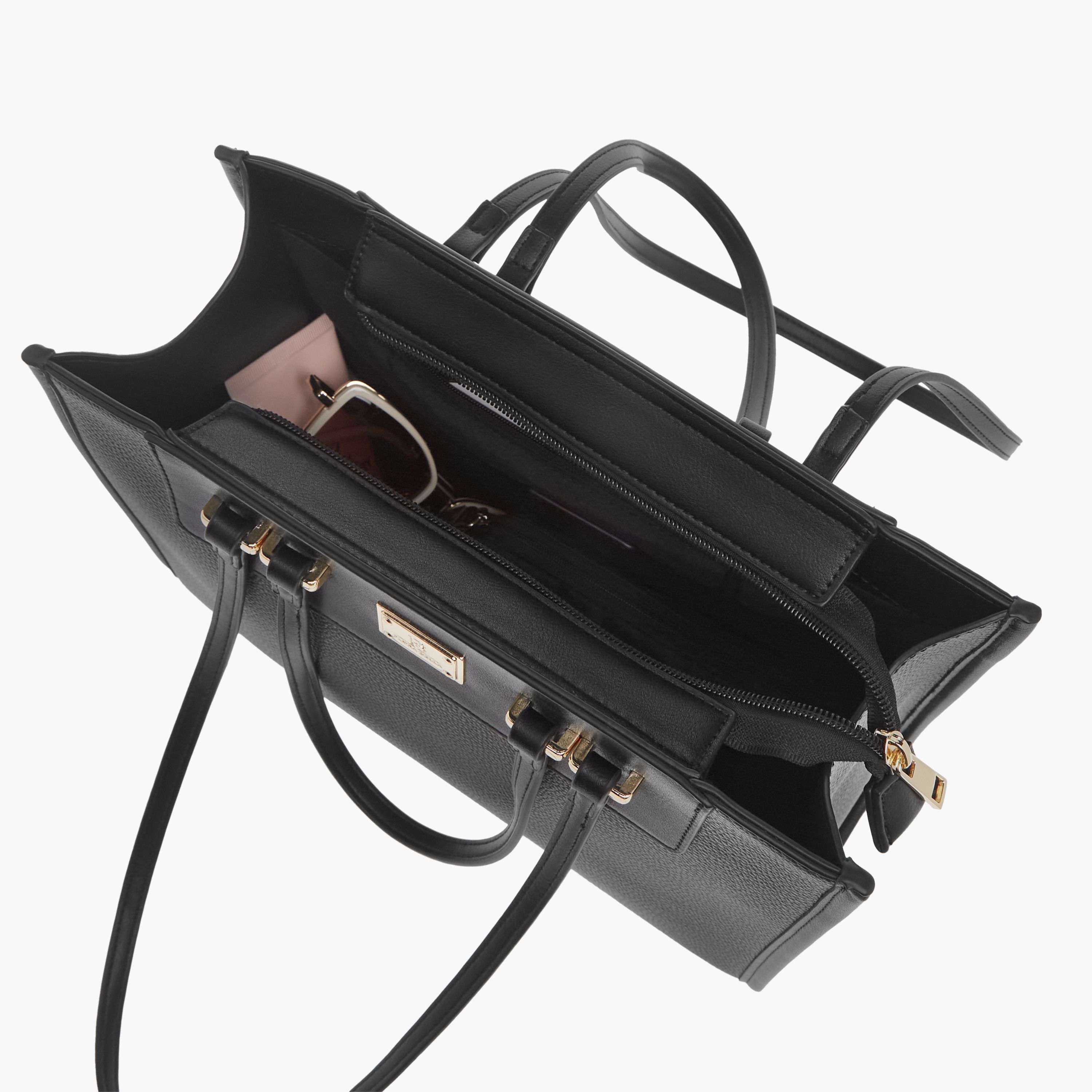Flora Bella Textured Tote Bag with Zip Closure-women-bagsandwallets-handbags-image-7