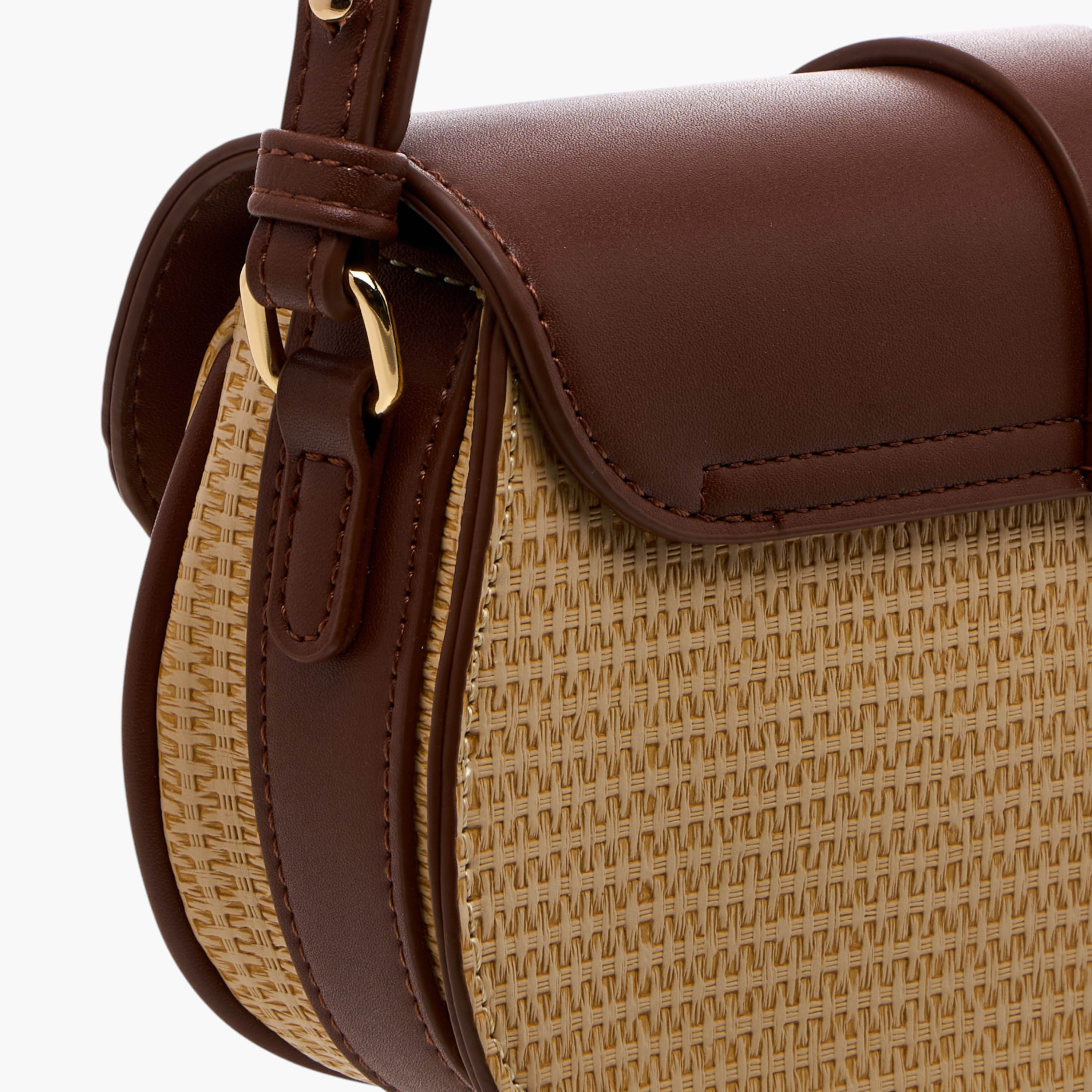 Flora Bella Textured Shoulder Bag with Adjustable Strap and Magnetic Button Closure-women-bagsandwallets-handbags-image-5