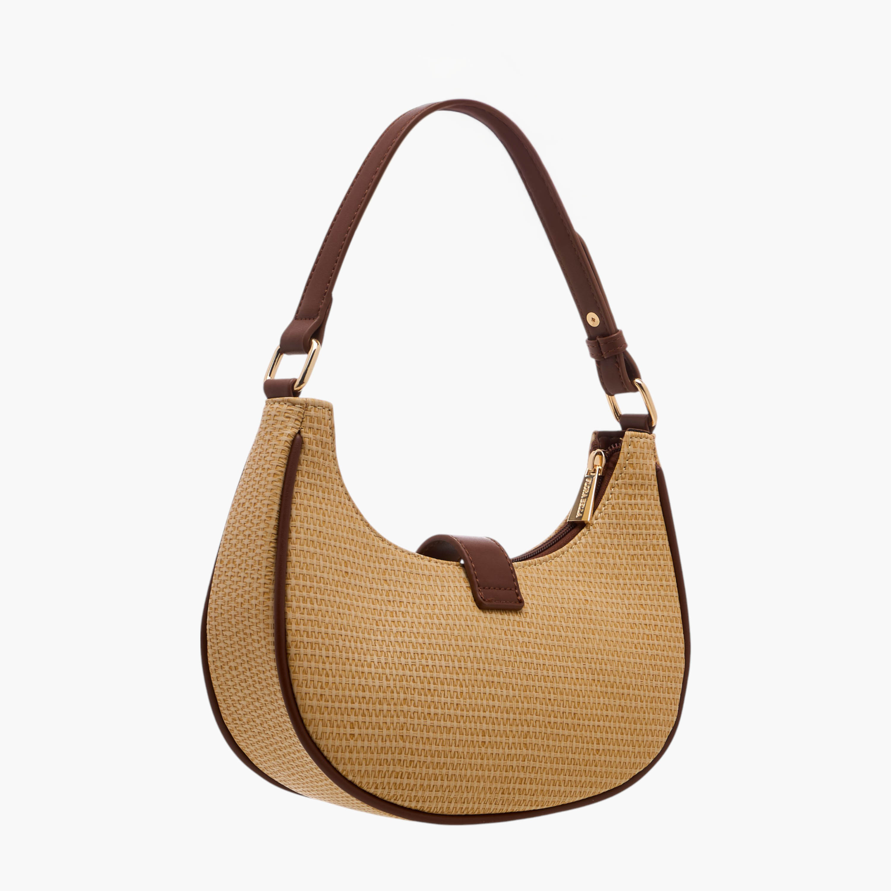 Flora Bella Textured Shoulder Bag with Magnetic Button Closure-women-bagsandwallets-handbags-image-3