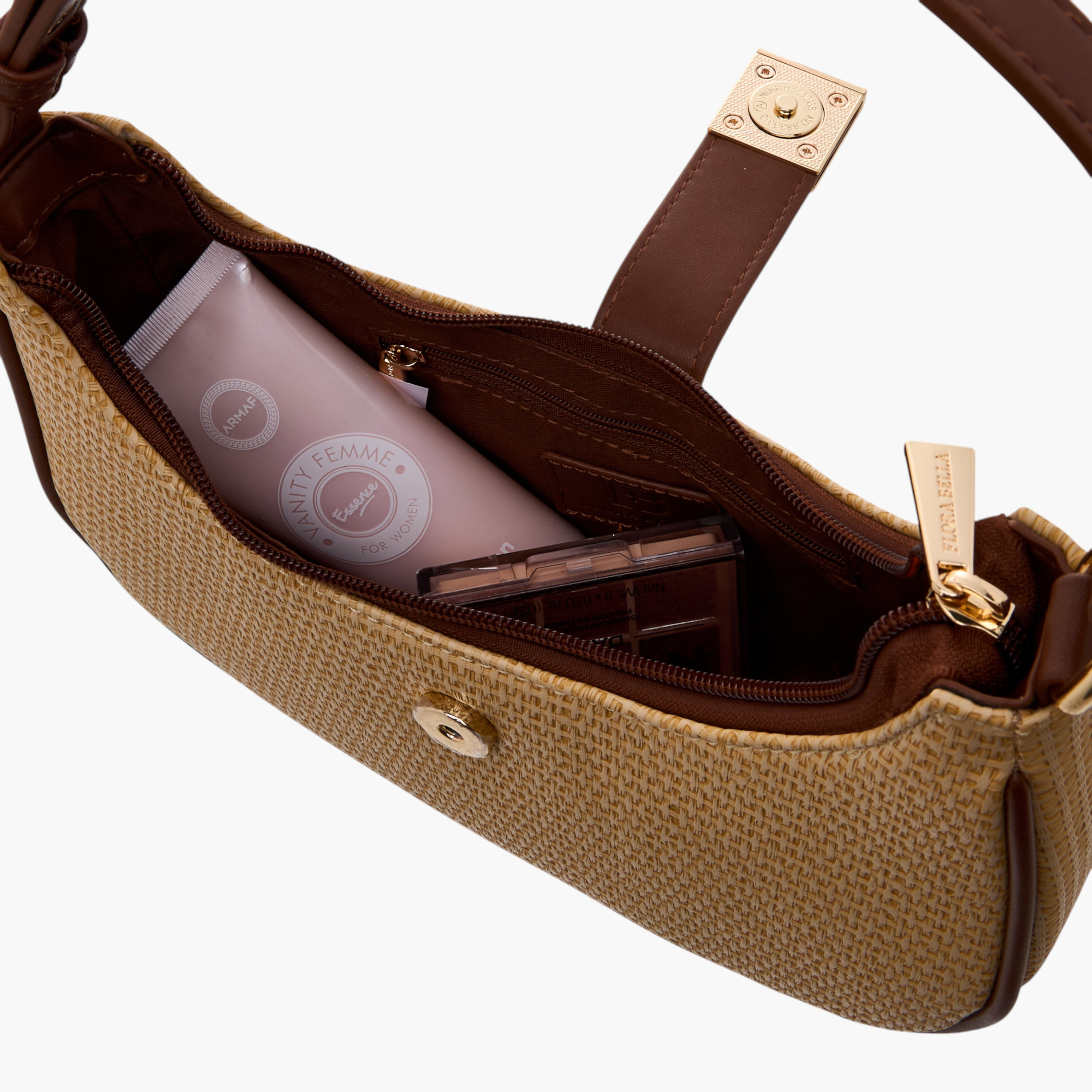 Flora Bella Textured Shoulder Bag with Magnetic Button Closure-women-bagsandwallets-handbags-image-7