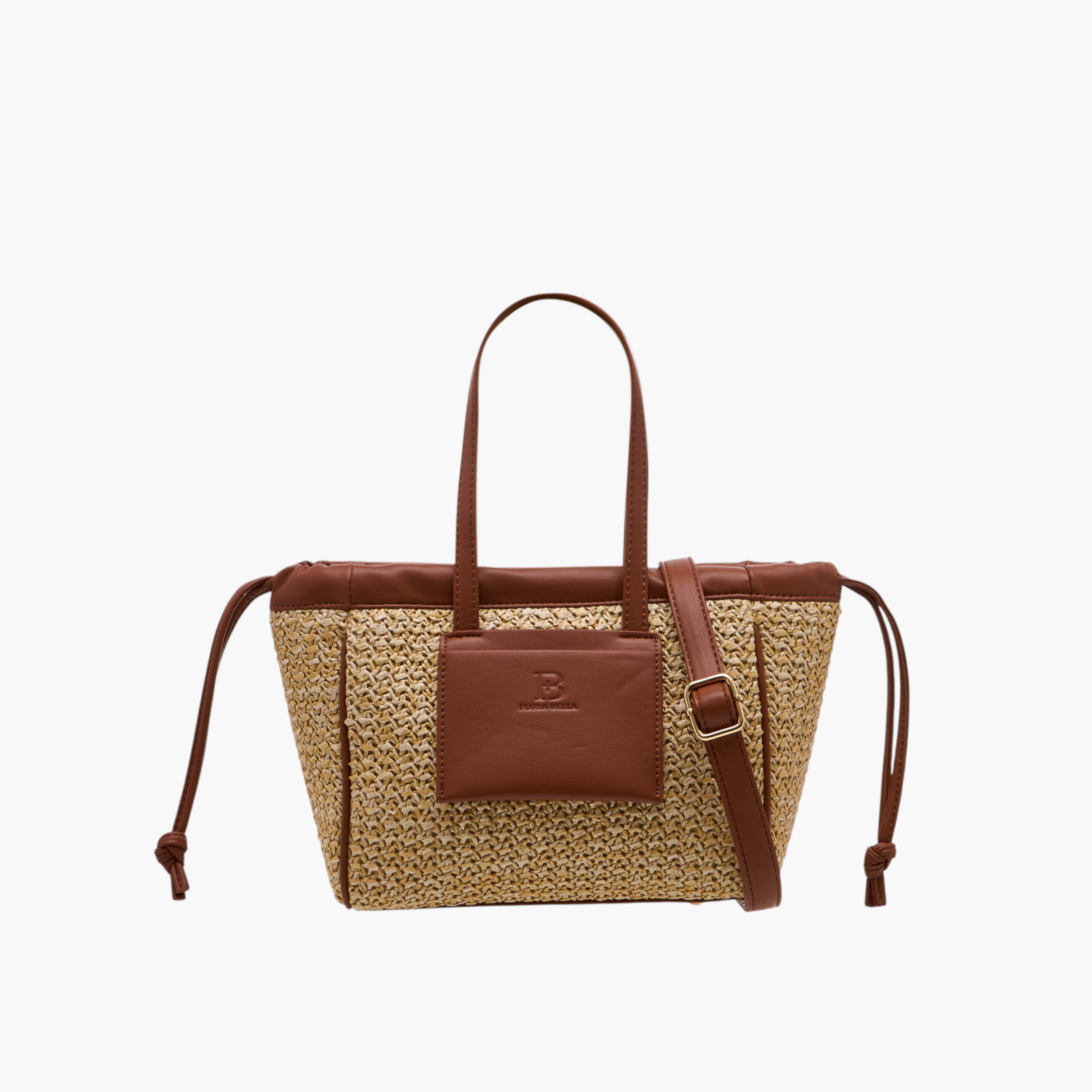 Flora Bella Textured Tote Bag with Double Handle and Magnetic Button Closure-women-bagsandwallets-handbags-image-1