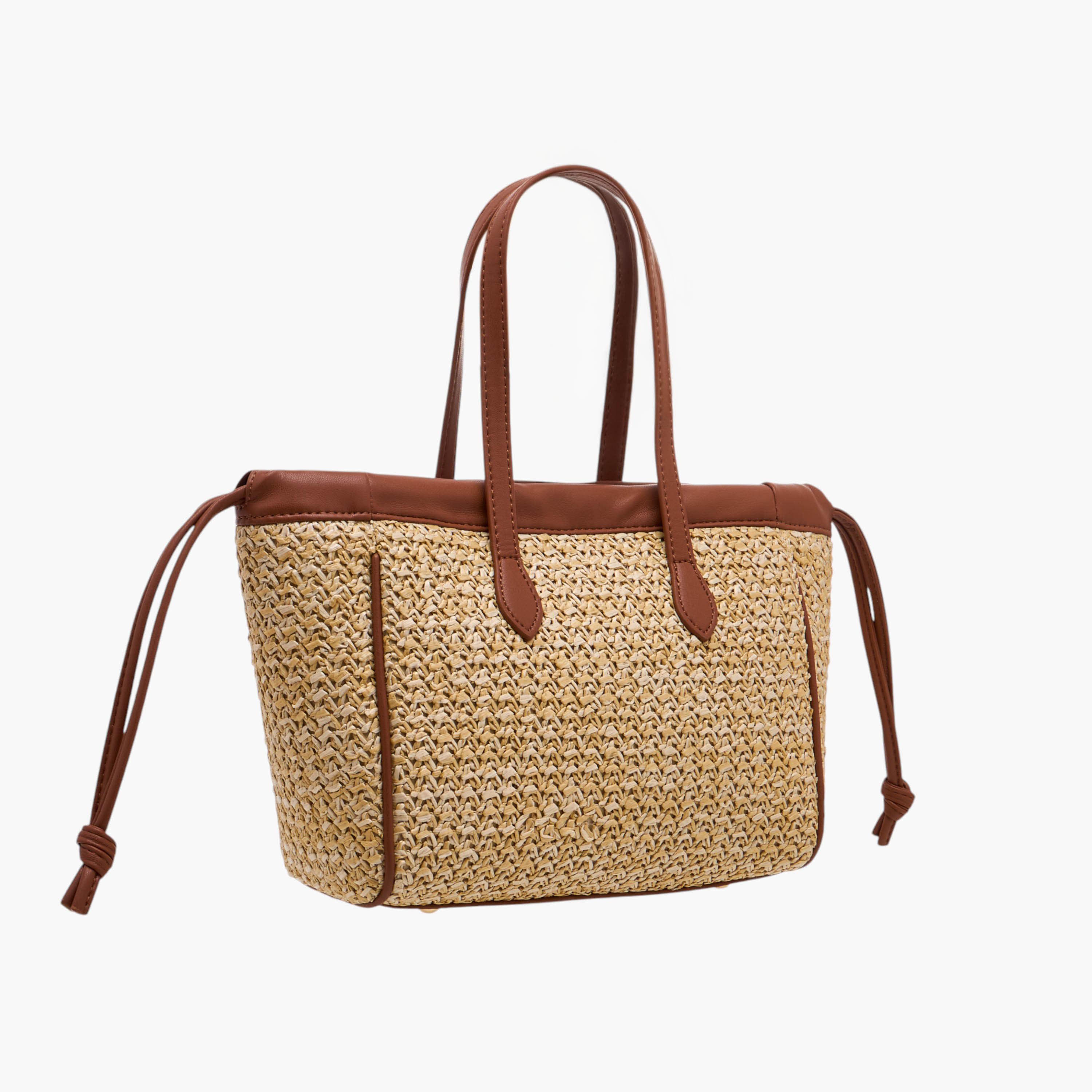 Flora Bella Textured Tote Bag with Double Handle and Magnetic Button Closure-women-bagsandwallets-handbags-image-3