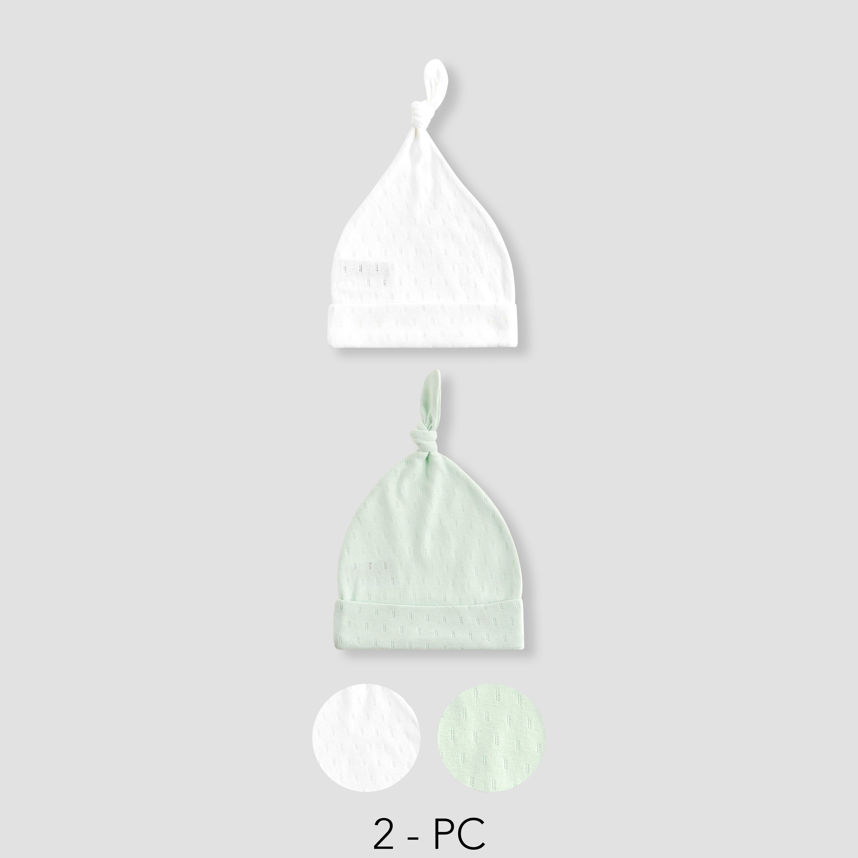 Juniors Boys Cap with Knot Detail - Cotton - Set of 2-baby-boys-accessories-caps-image-1