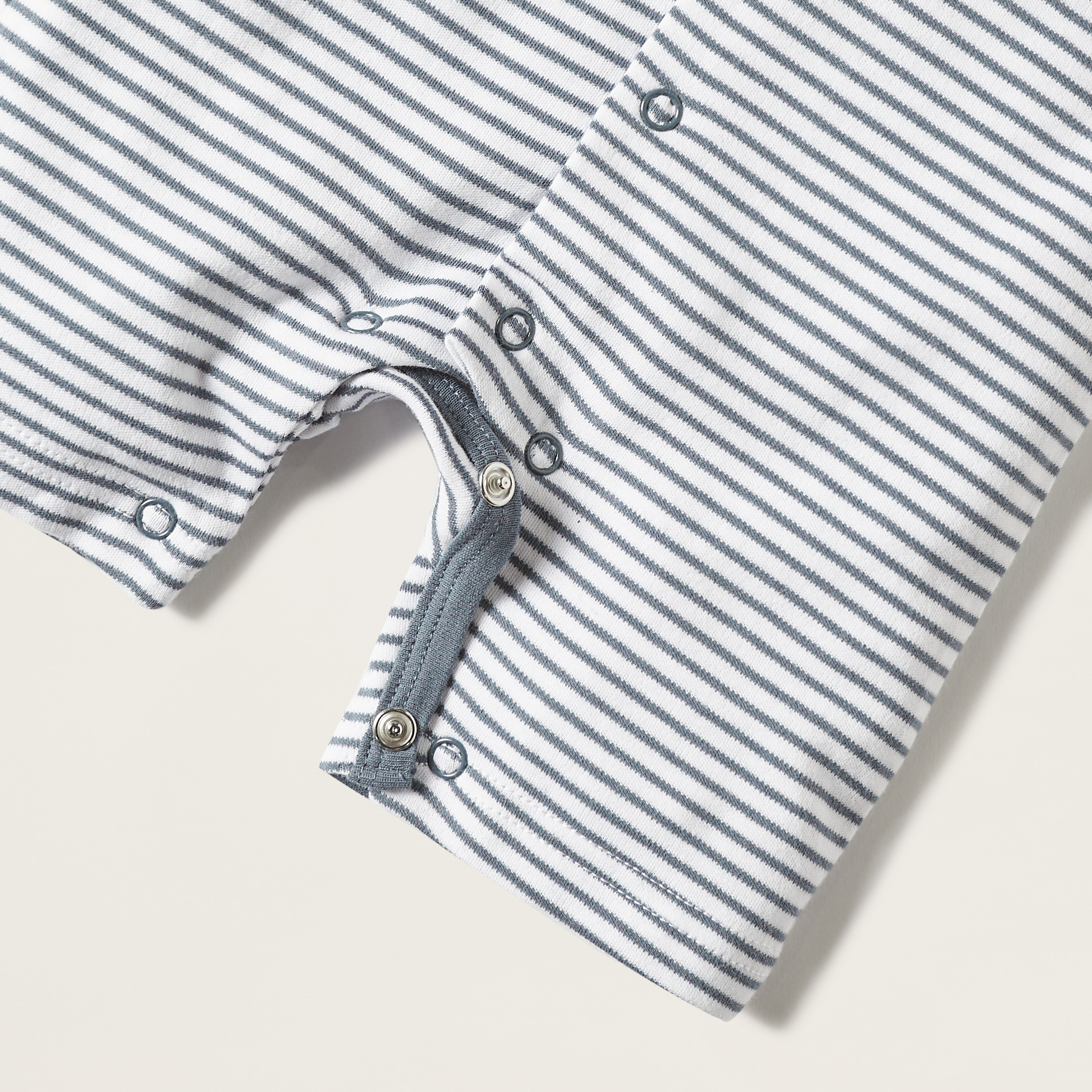 Juniors Striped Romper with Embroidery Detail-baby-boys-clothing-winterwear-rompers-image-3