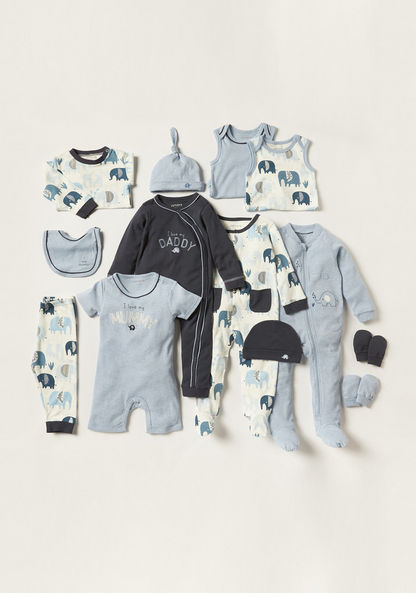Juniors Embroidered Closed Feet Sleepsuit with Round Neck and Long Sleeves-Sleepsuits-image-4
