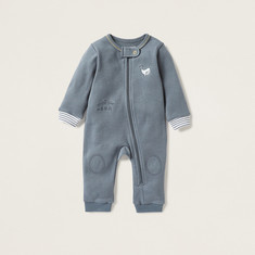 Juniors Embroidered Sleepsuit with Zip Closure