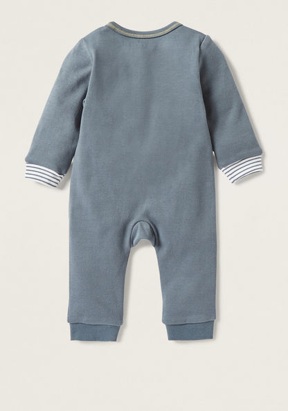 Juniors Embroidered Sleepsuit with Zip Closure-Sleepsuits-image-3