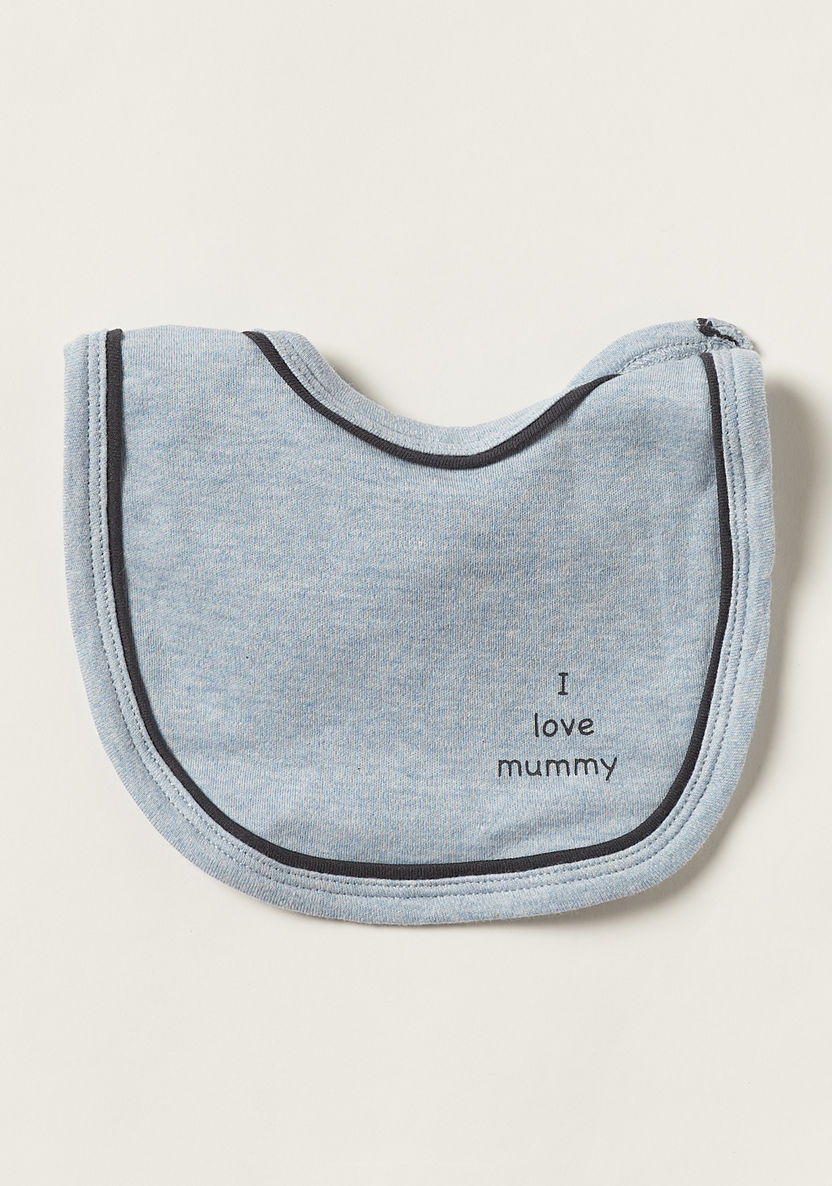 Juniors Printed Bib with Piping Detail and Snap Button Closure-Bibs and Burp Cloths-image-0