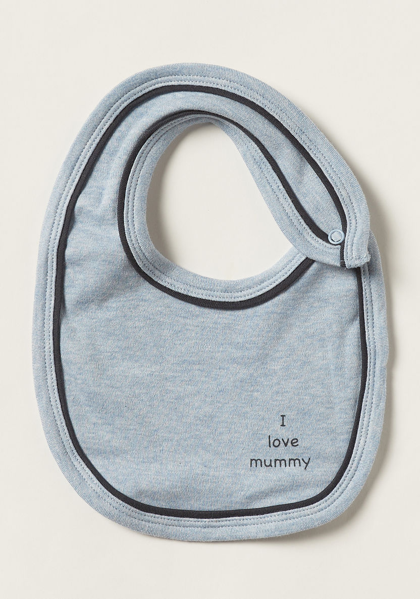 Juniors Printed Bib with Piping Detail and Snap Button Closure-Bibs and Burp Cloths-image-3