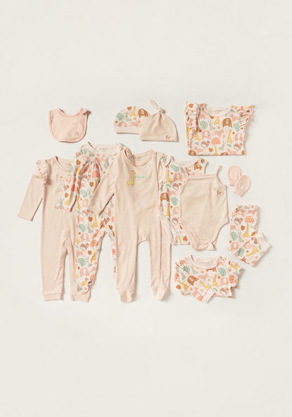 Juniors Embroidered Closed Feet Sleepsuit with Long Sleeves