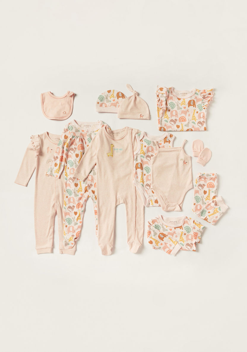 Juniors Embroidered Closed Feet Sleepsuit with Long Sleeves-Sleepsuits-image-4