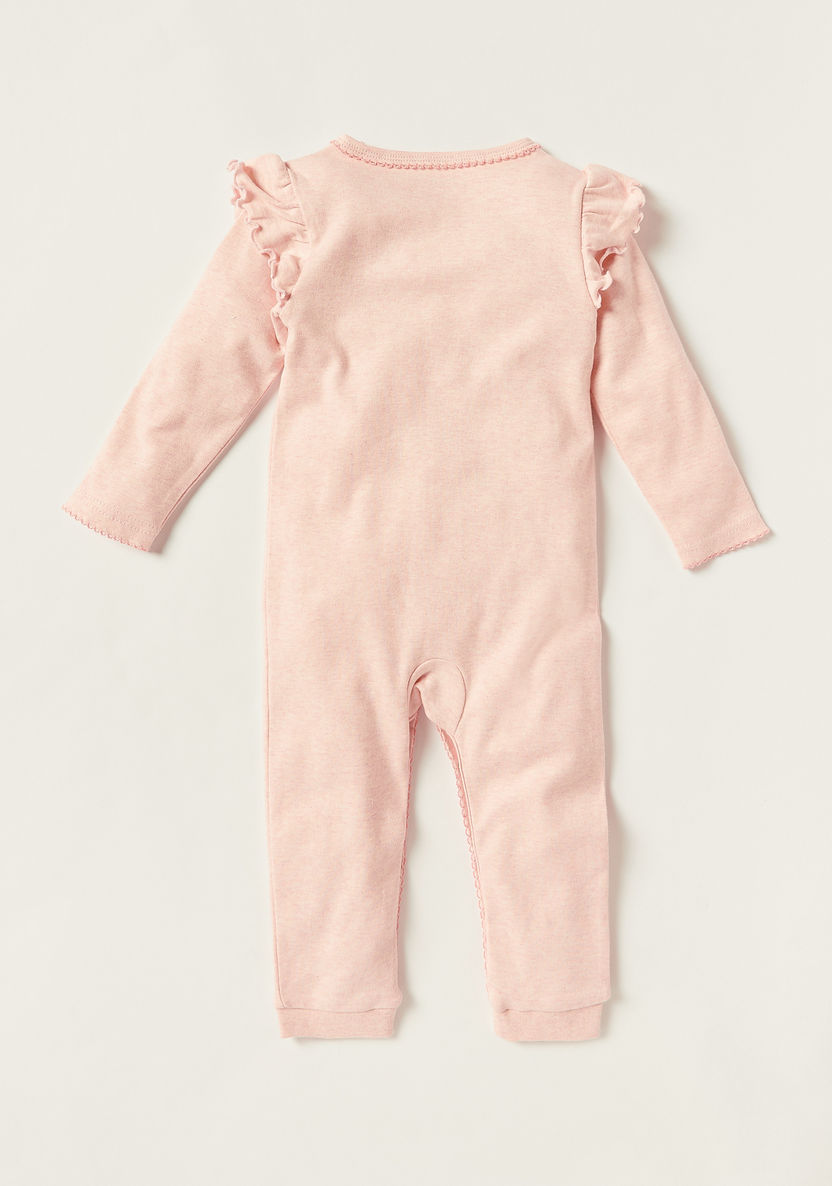 Juniors Embroidered Romper with Long Sleeves and Frill Detail-Sleepsuits-image-3