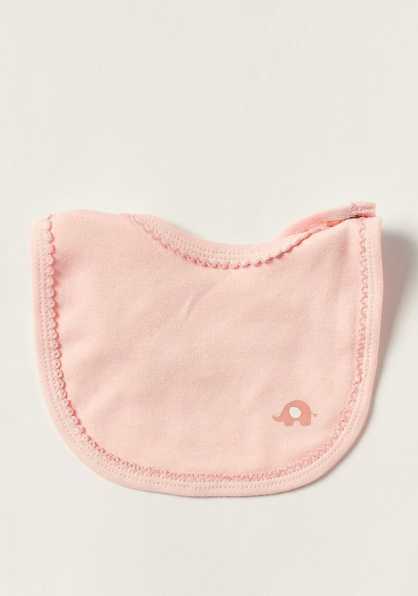 Juniors Solid Lace Detail Bib with Snap Button Closure-Bibs and Burp Cloths-image-0