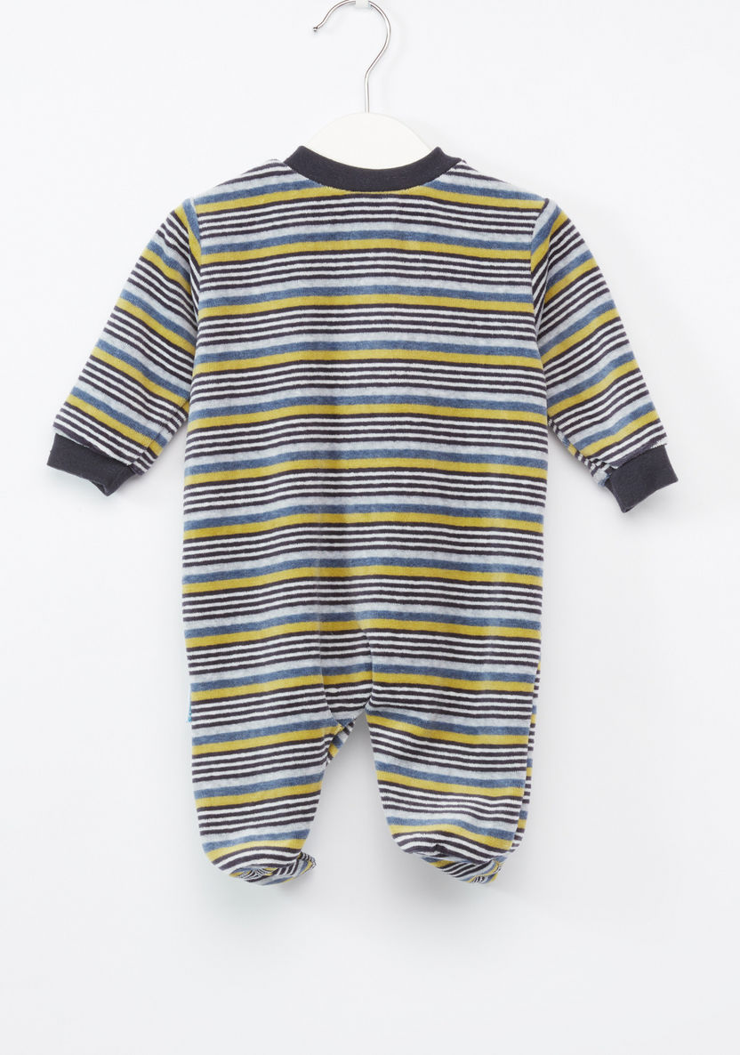 Juniors Striped Long Sleeves Sleepsuit-Sleepsuits-image-2