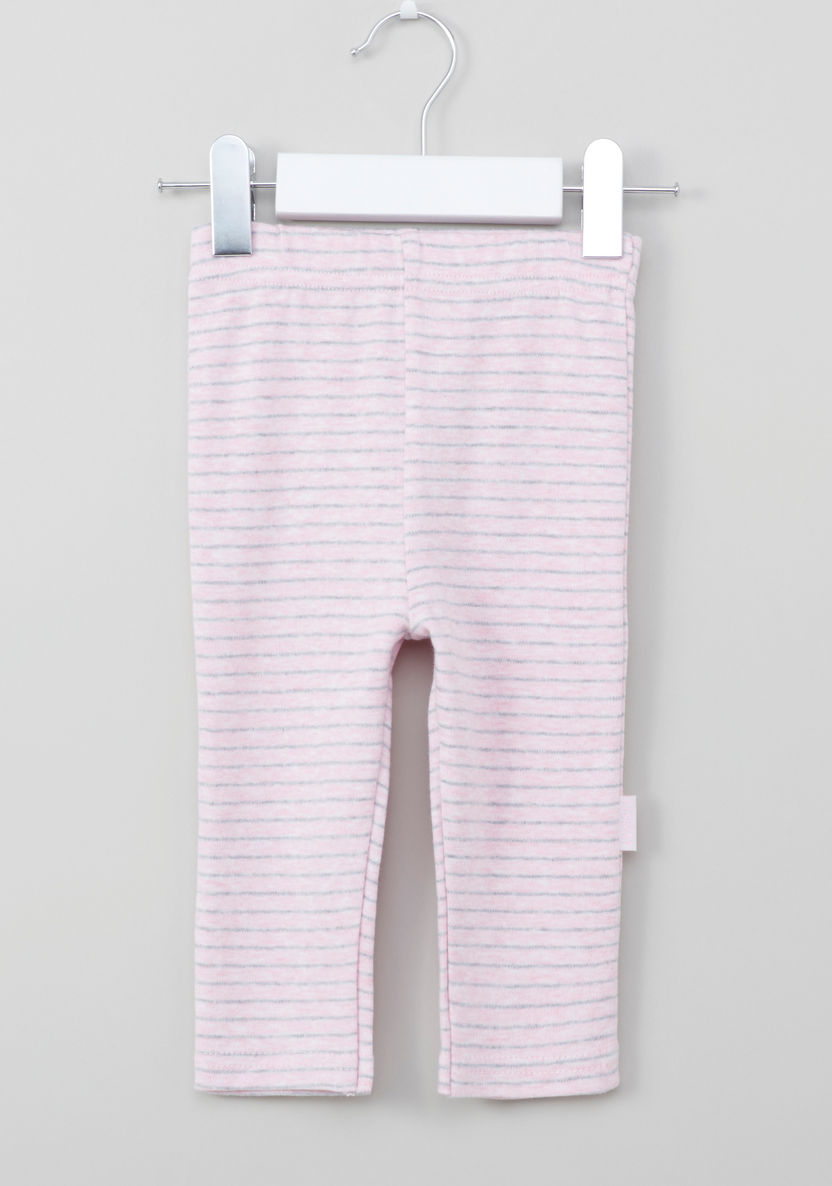 Juniors Birdy Embroidered T-shirt and Striped Pyjama Set-Pyjama Sets-image-6