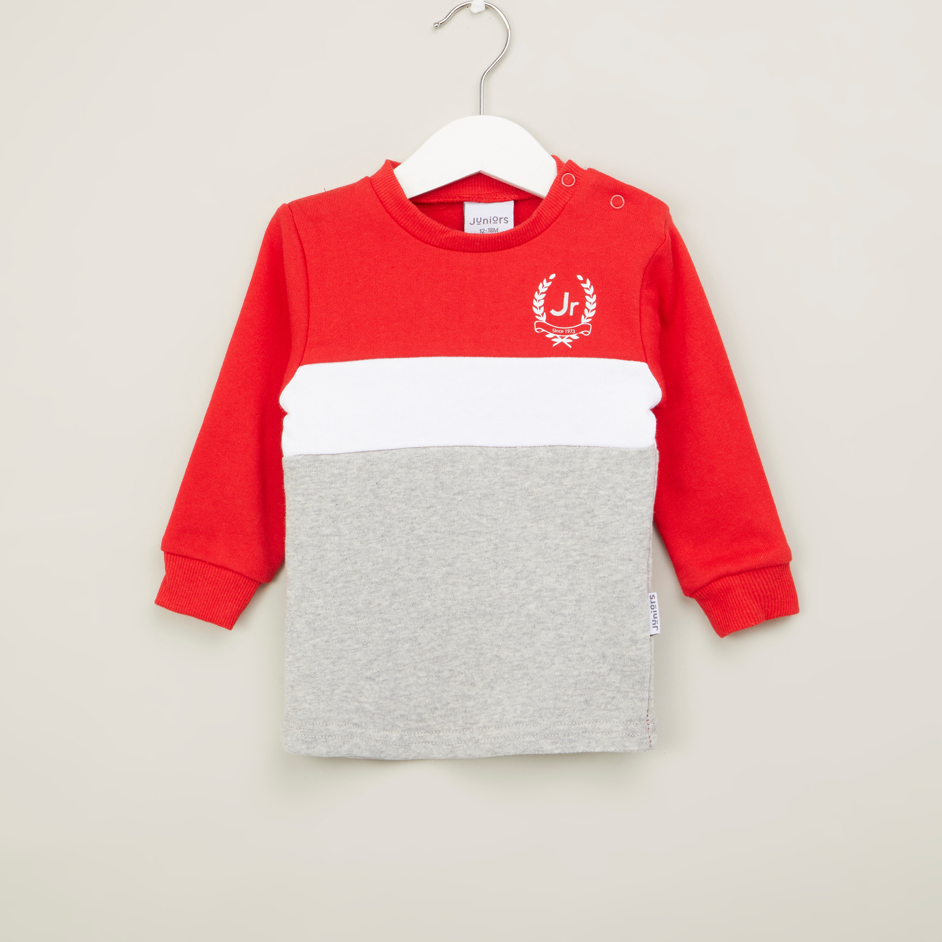 تيشيرت بنمط قوالب ملوّنة وأكمام طويلة  من جونيورز-baby-boys-clothing-tshirtsandpolos-image-1