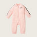 Juniors Text Print Sleepsuit with Long Sleeves and Zip Closure-Sleepsuits-thumbnail-0