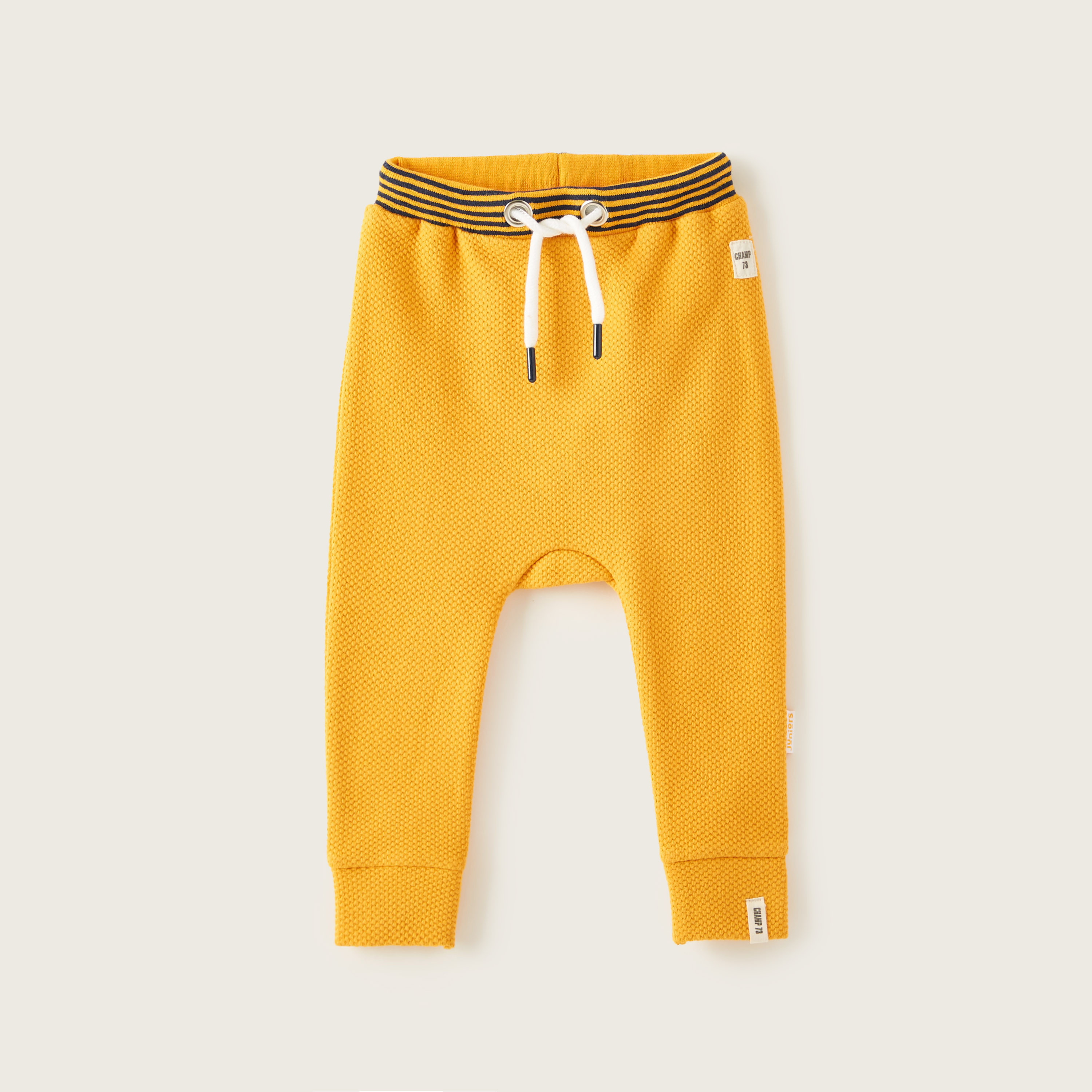 Juniors Textured Joggers with Striped Waist and Drawstring Closure-baby-boys-clothing-bottoms-joggersandtrackpants-image-1