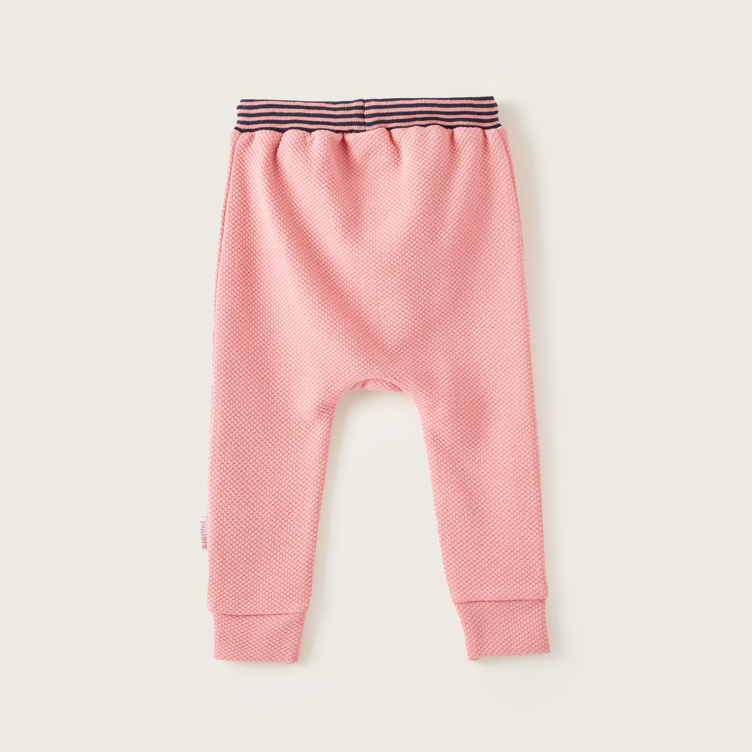 Juniors Textured Joggers with Striped Waist and Drawstring Closure-baby-boys-clothing-bottoms-joggersandtrackpants-image-3