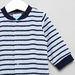 Juniors Striped Sleepsuit with Round Neck and Long Sleeves-Sleepsuits-thumbnail-1