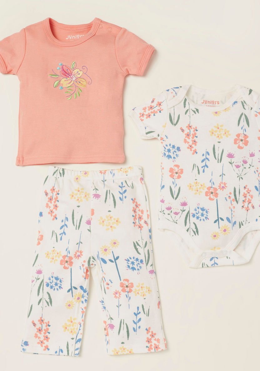 Juniors Floral Print 8-Piece Apparel Set-Clothes Sets-image-1