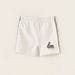 Juniors Logo Print Shorts with Elasticated Waistband and Side Tape Detail-Shorts-thumbnail-0