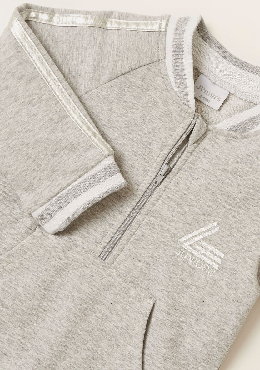 Juniors Solid Sleepsuit with Long Sleeves-Sleepsuits-image-1