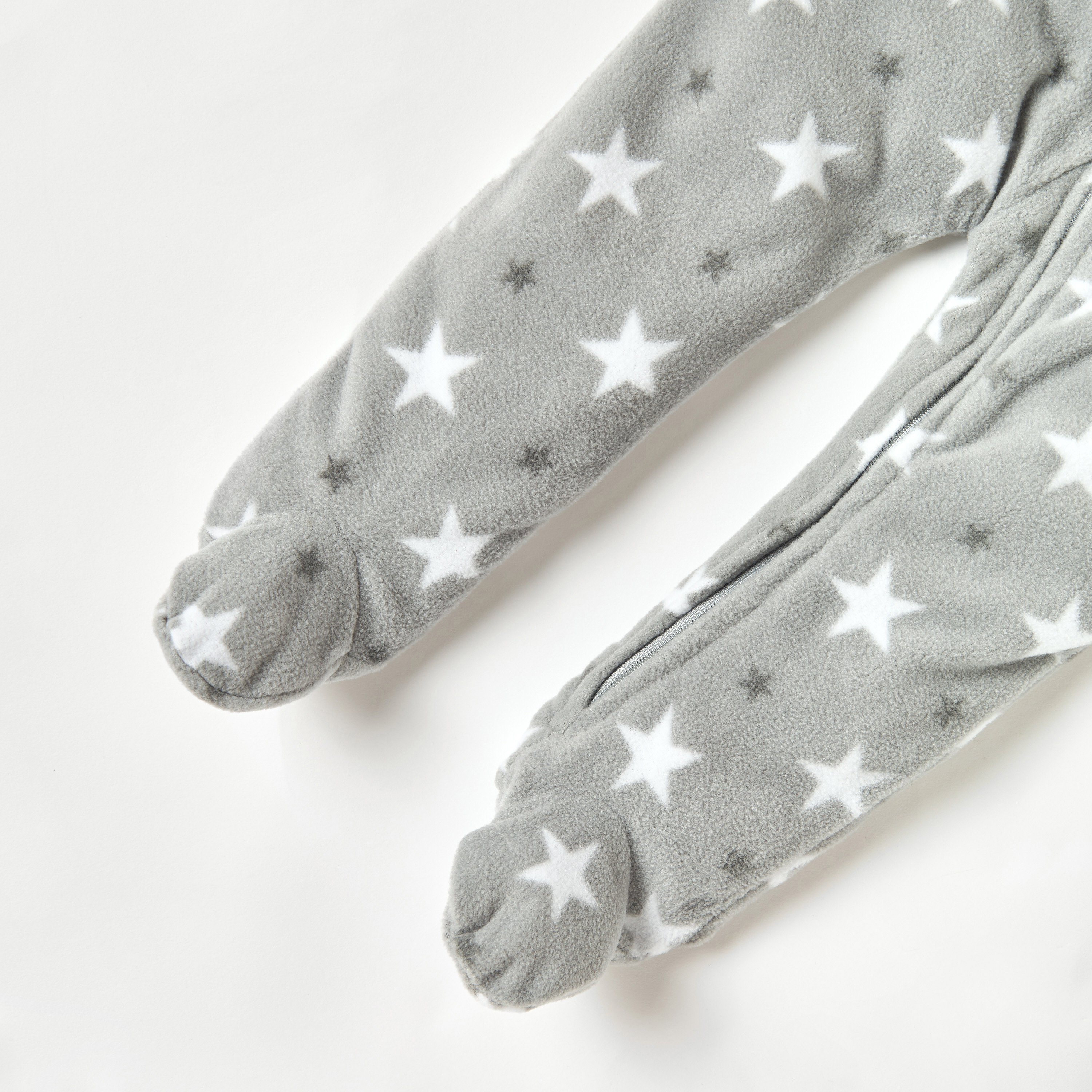 Juniors All-Over Star Print Fleece Sleepsuit with Zip Closure-baby-girls-clothing-nightwear-sleepsuits-image-4