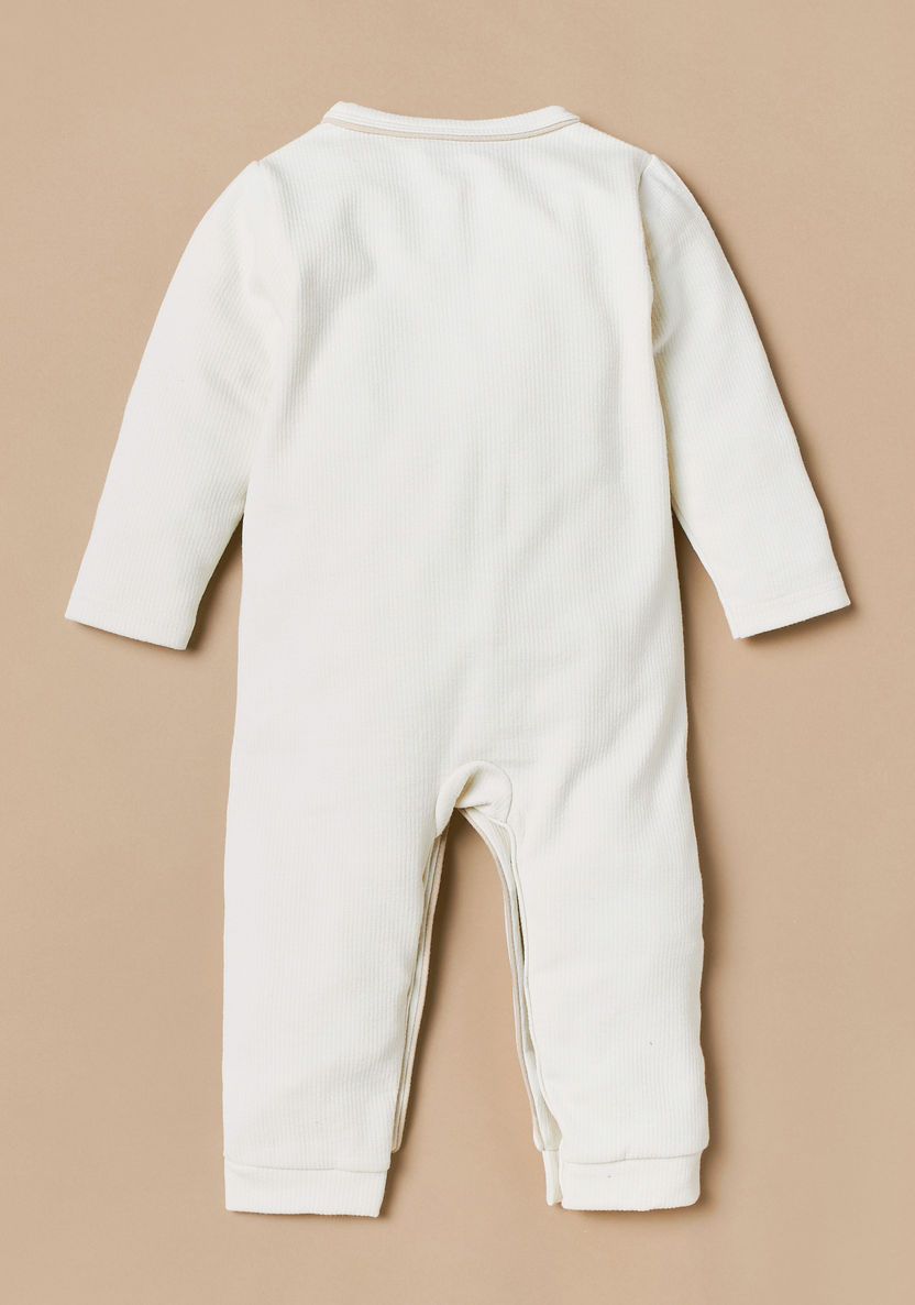 Juniors Textured Sleepsuit with Long Sleeves-Sleepsuits-image-2