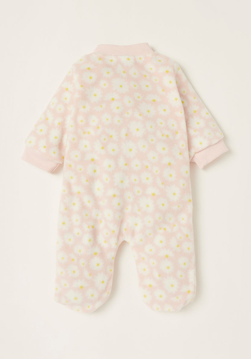Juniors All-Over Floral Print Closed Feet Sleepsuit with Long Sleeves-Sleepsuits-image-3