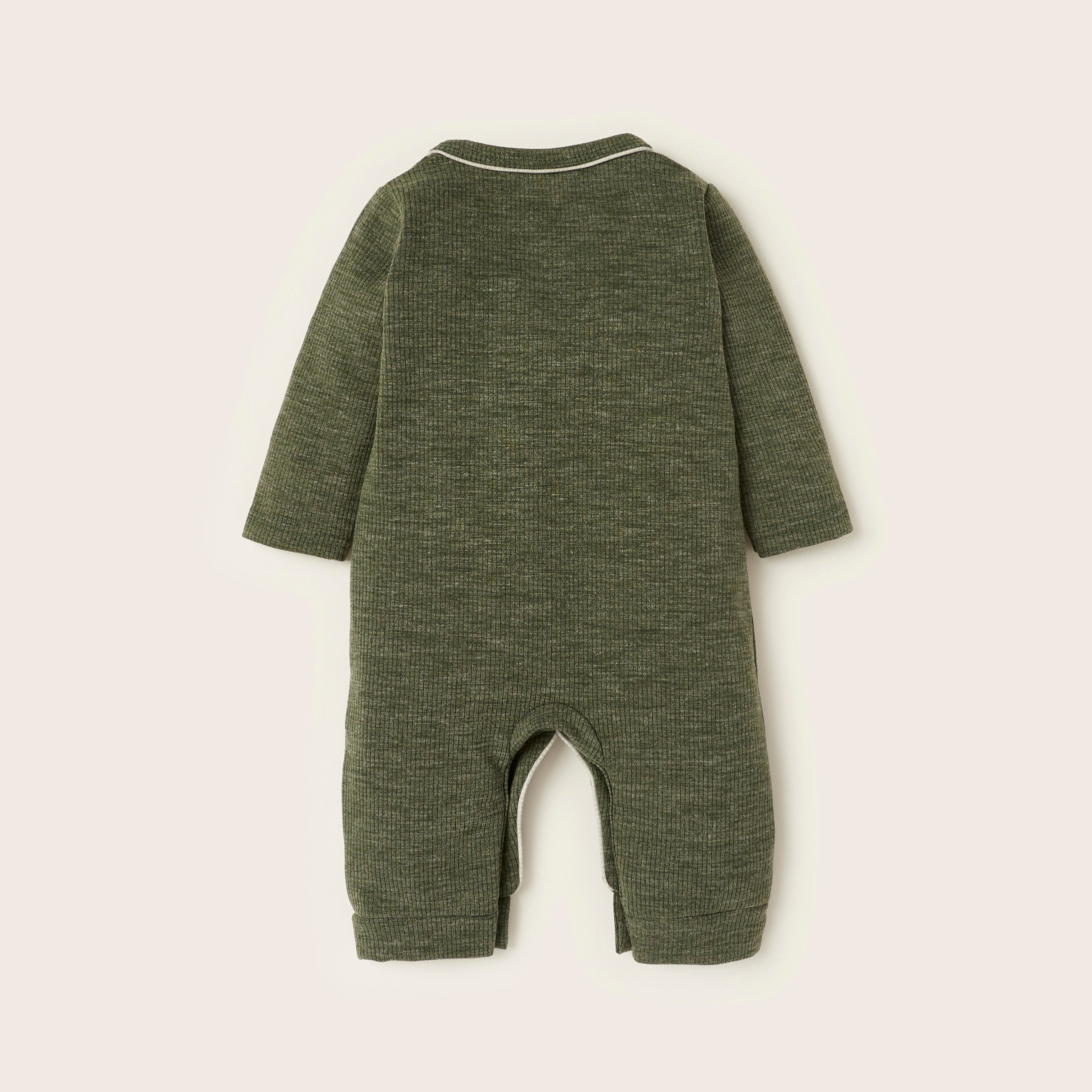 Juniors Textured Sleepsuit with Long Sleeves-baby-boys-clothing-winterwear-sleepsuits-image-4
