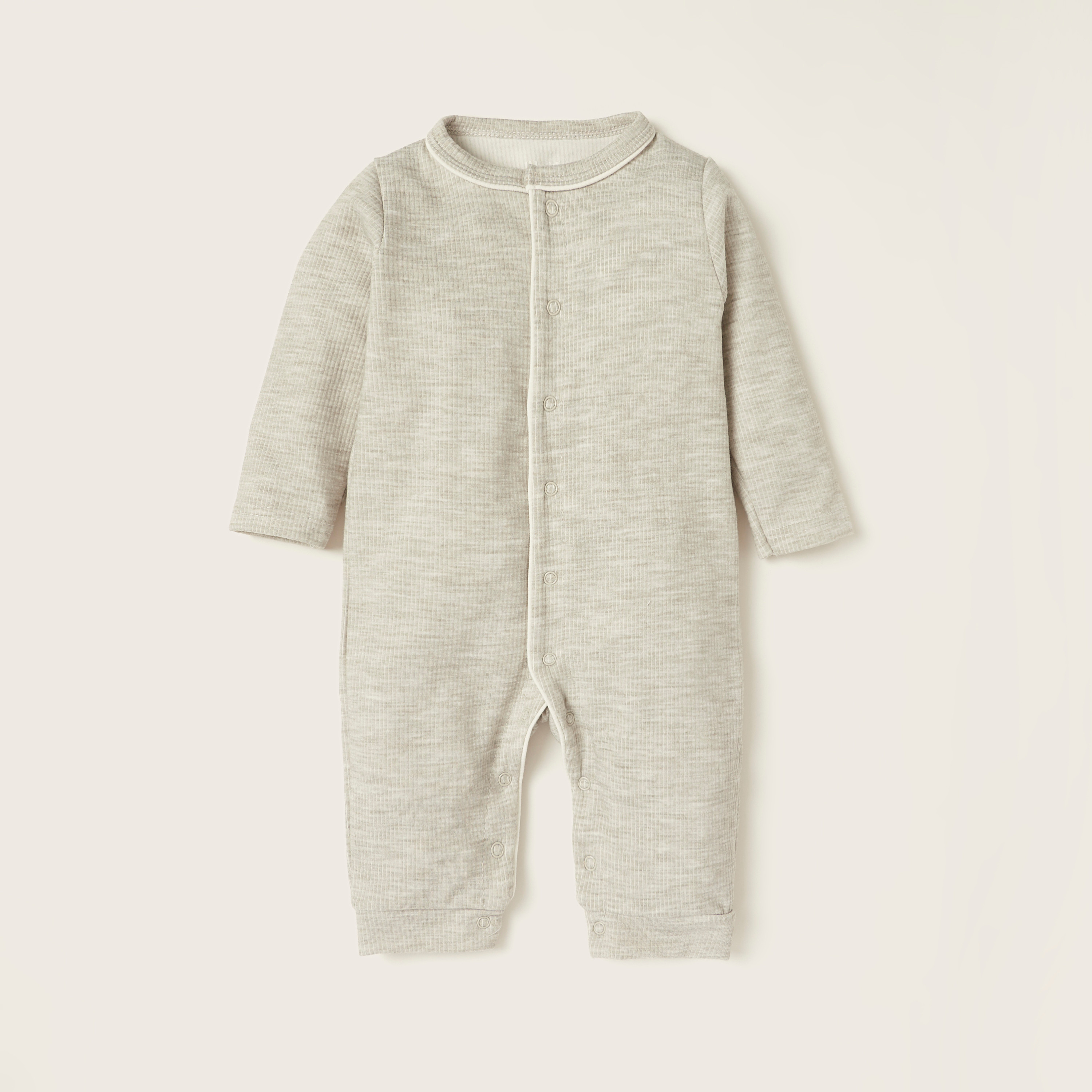 Juniors Textured Sleepsuit with Long Sleeves-baby-boys-clothing-winterwear-sleepsuits-image-1