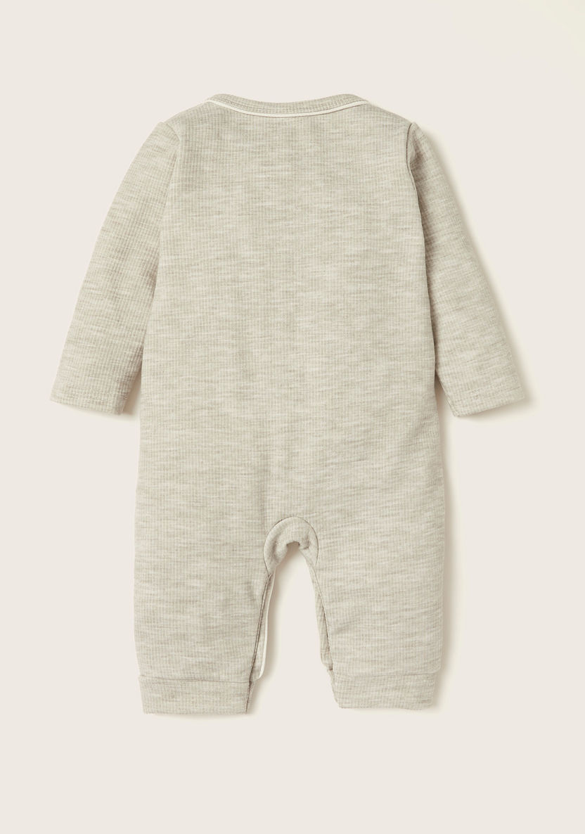 Juniors Textured Sleepsuit with Long Sleeves-Sleepsuits-image-3