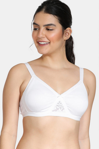 Buy Women's Zivame Plain Wired Hook and Eye Closure Full Coverage Super  Support Bra Online