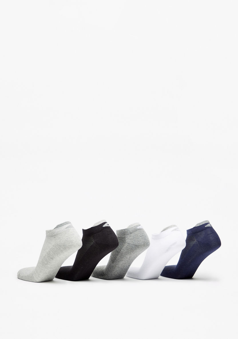 Dash Textured Ankle Length Sports Socks - Set of 5-Men%27s Socks-image-2
