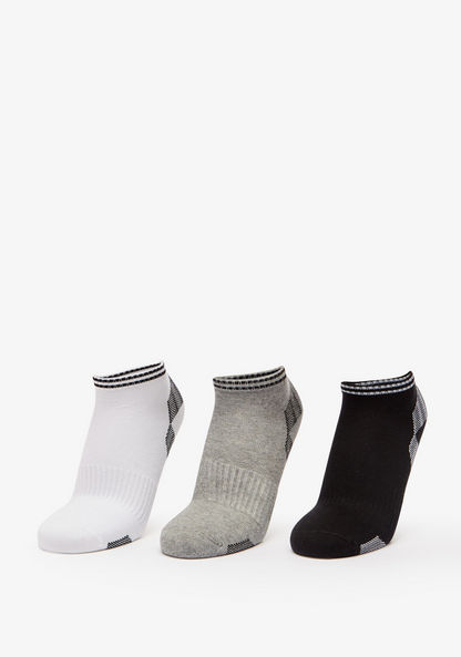 Dash Textured Ankle Length Socks - Set of 3-Men%27s Socks-image-0