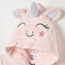 Juniors Unicorn Hooded Bathrobe with Belt and Pockets-baby-bathandcare-towels-image-2