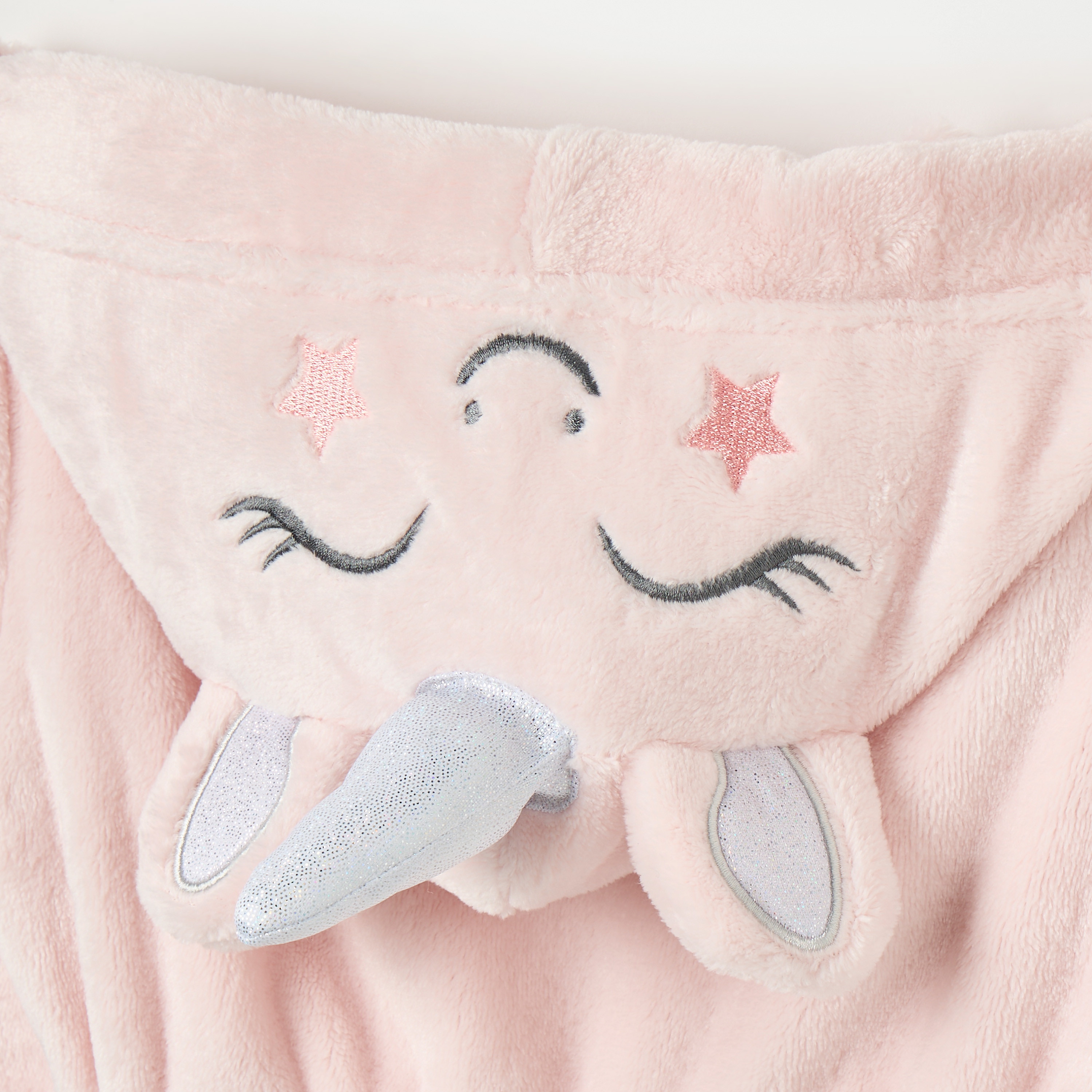 Juniors Unicorn Hooded Bathrobe with Belt and Pockets-baby-bathandcare-towels-image-5
