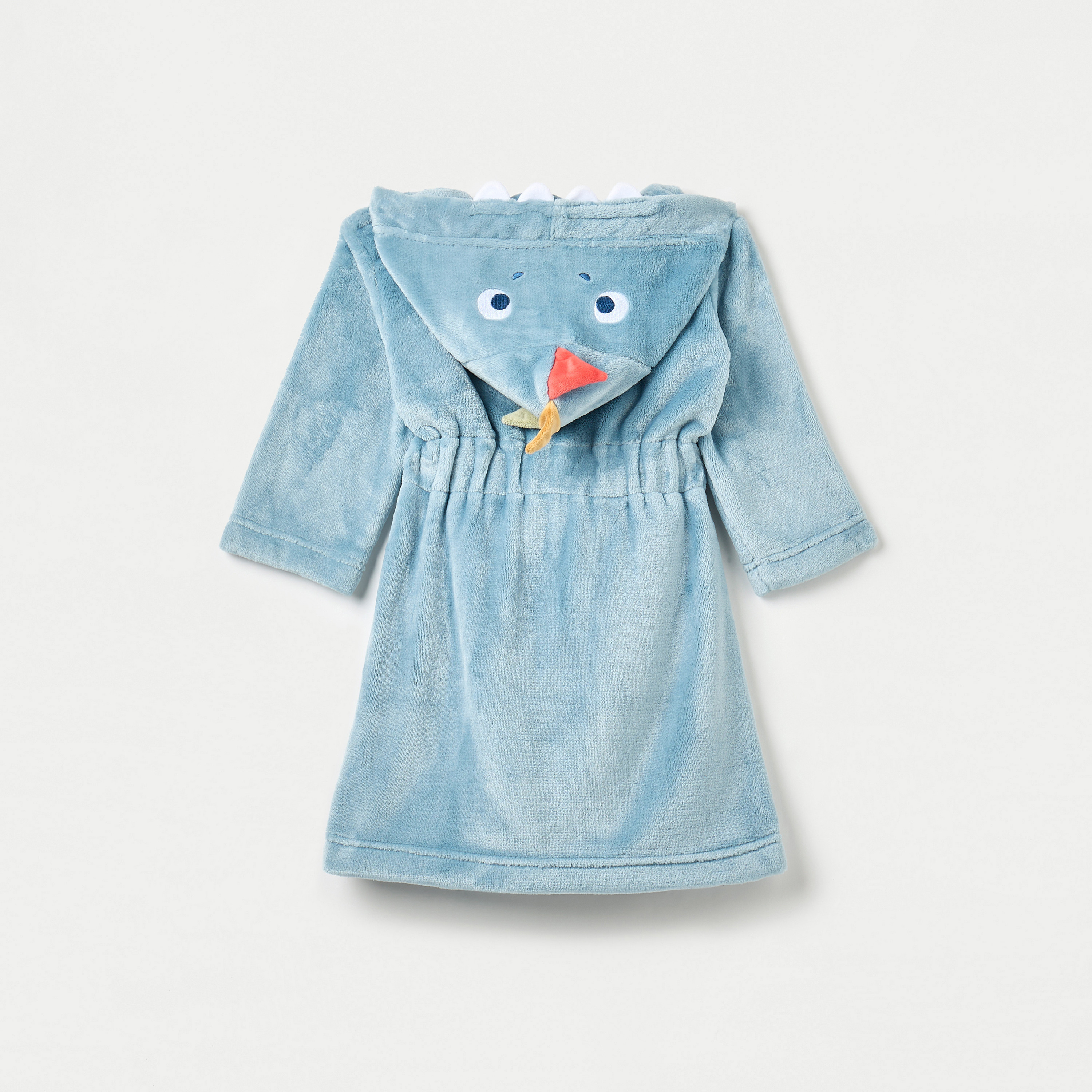 Juniors Dinosaur Hooded Bathrobe with Belt and Pockets-baby-bathandcare-towels-image-3