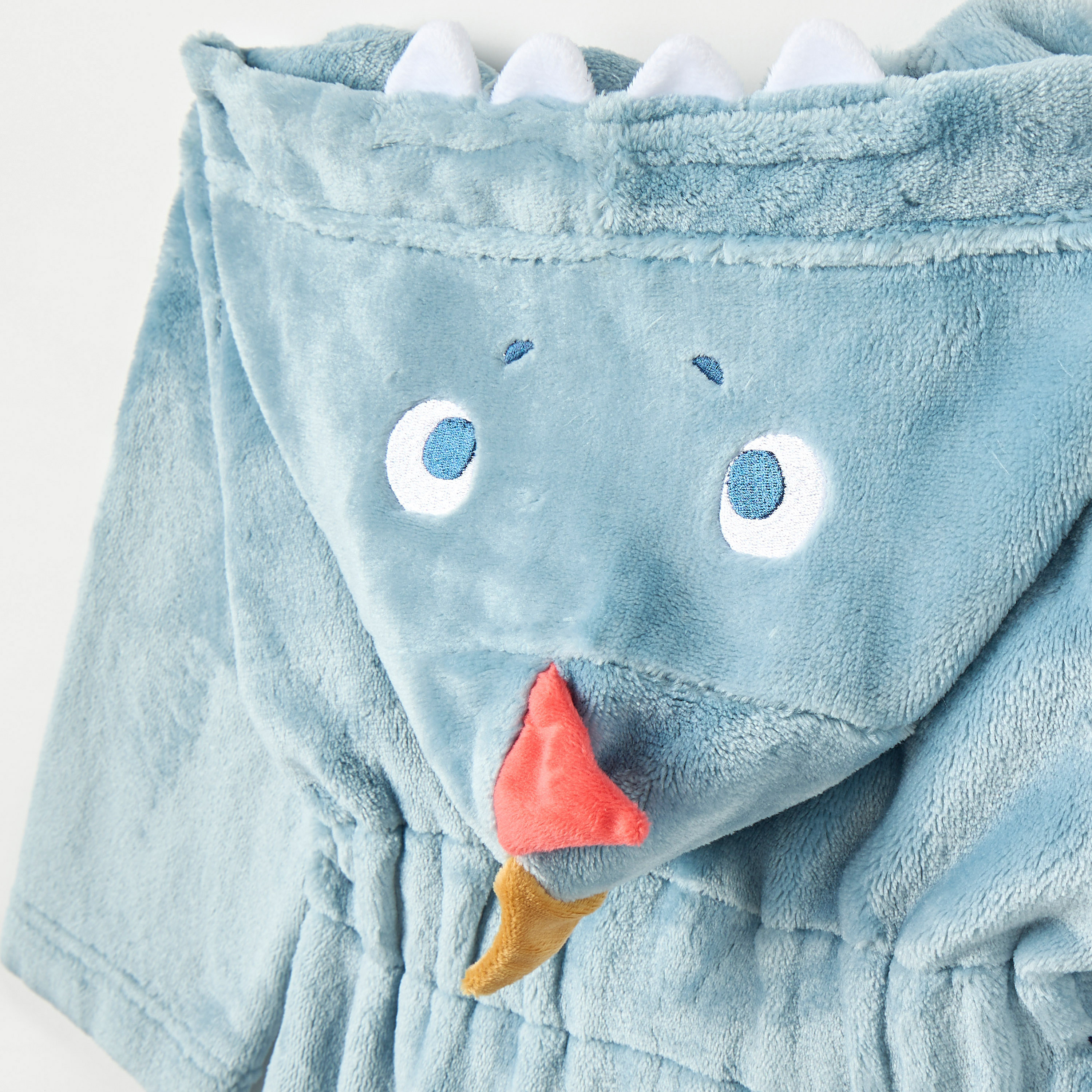 Juniors Dinosaur Hooded Bathrobe with Belt and Pockets-baby-bathandcare-towels-image-5