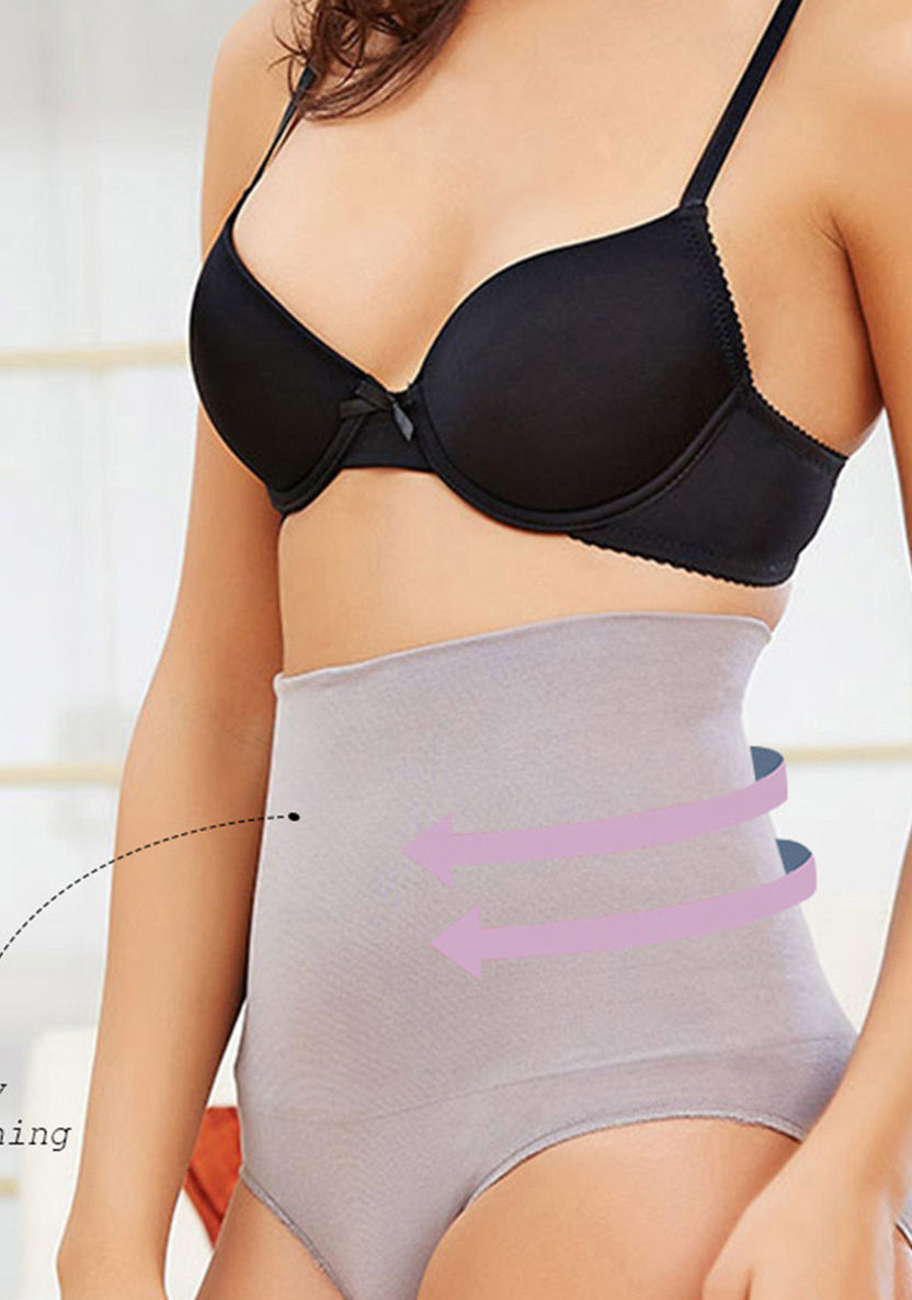Buy Women's Zivame Grey Tummy Control Hipster Shaper Panty Online