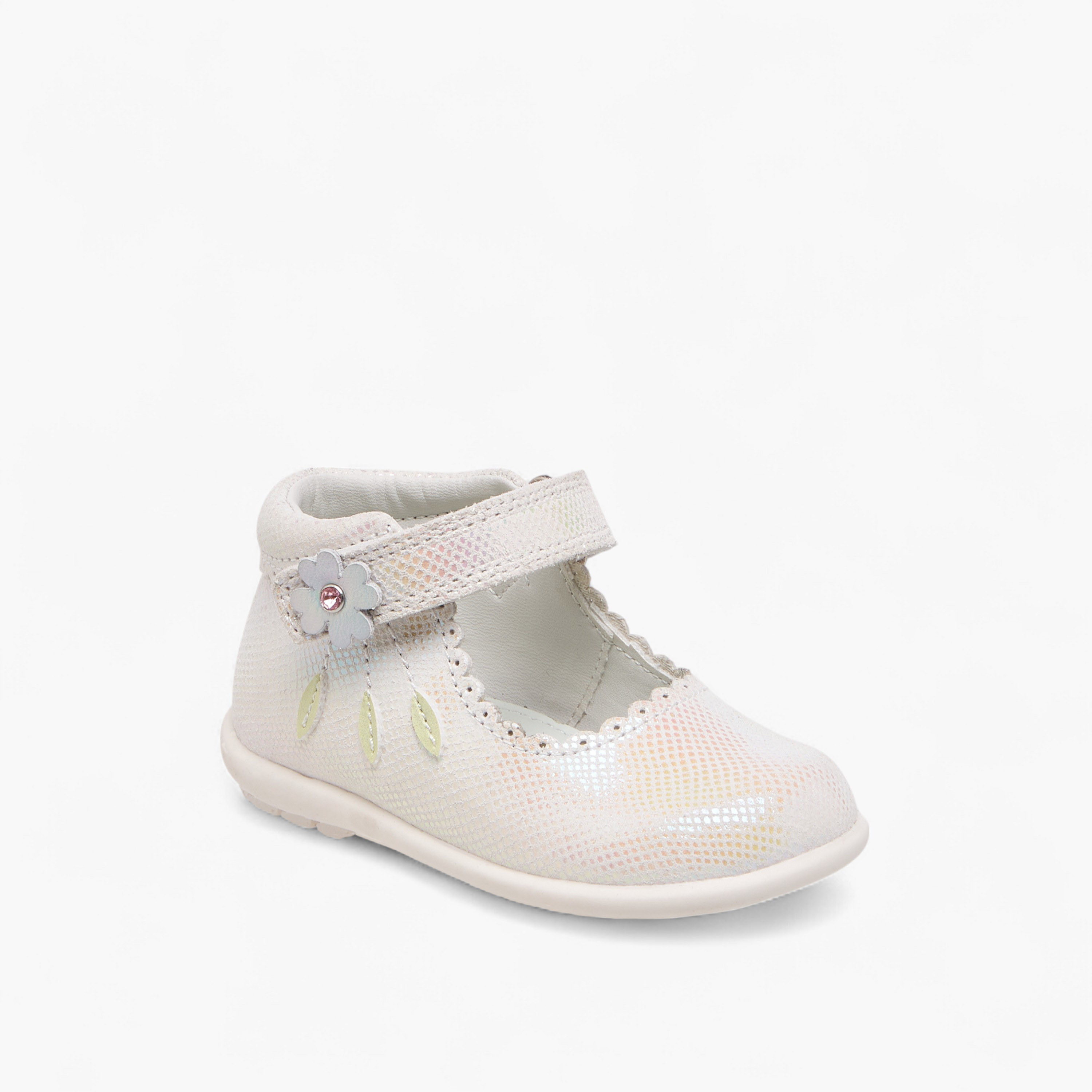 Barefeet Textured Mary Jane Shoes with Hook and Loop Closure-girls-shoes-maryjanes-image-2