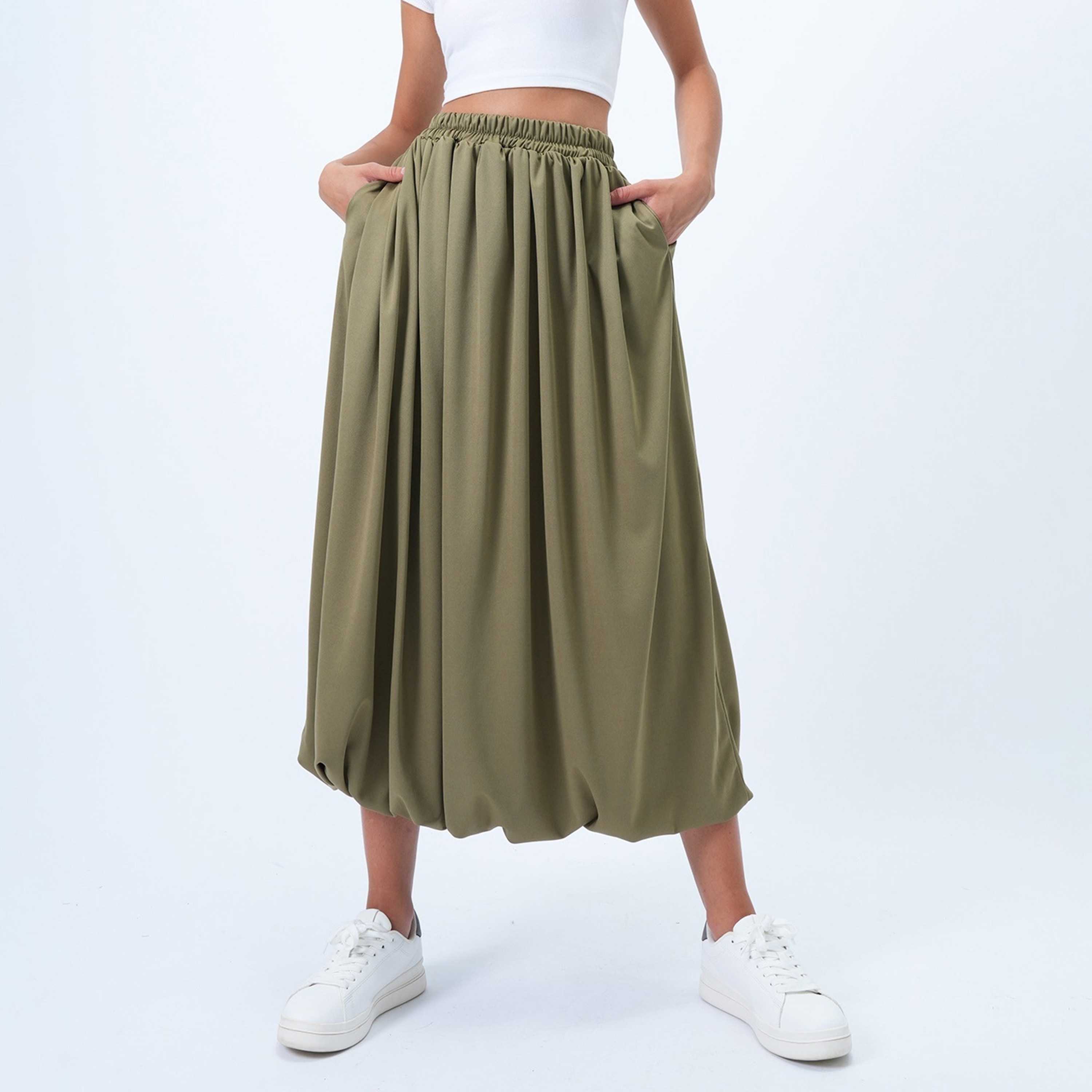 تريند ألاجاتي ستايل تنورة ميدي نسائية منفوخة ومتسعة-women-clothing-bottoms-skirts-image-1