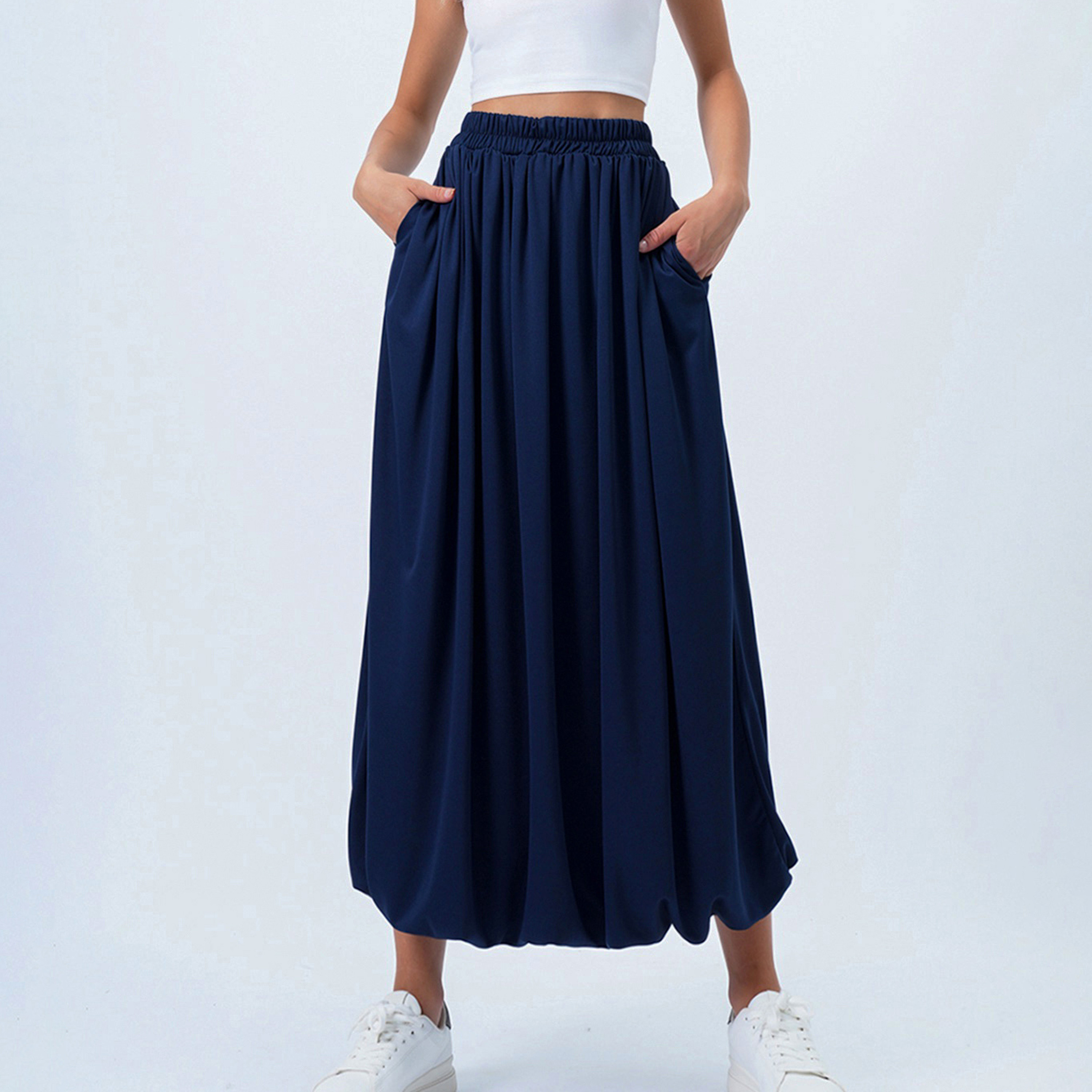 تريند ألاجاتي ستايل تنورة ميدي نسائية منفوخة ومتسعة-women-clothing-bottoms-skirts-image-4