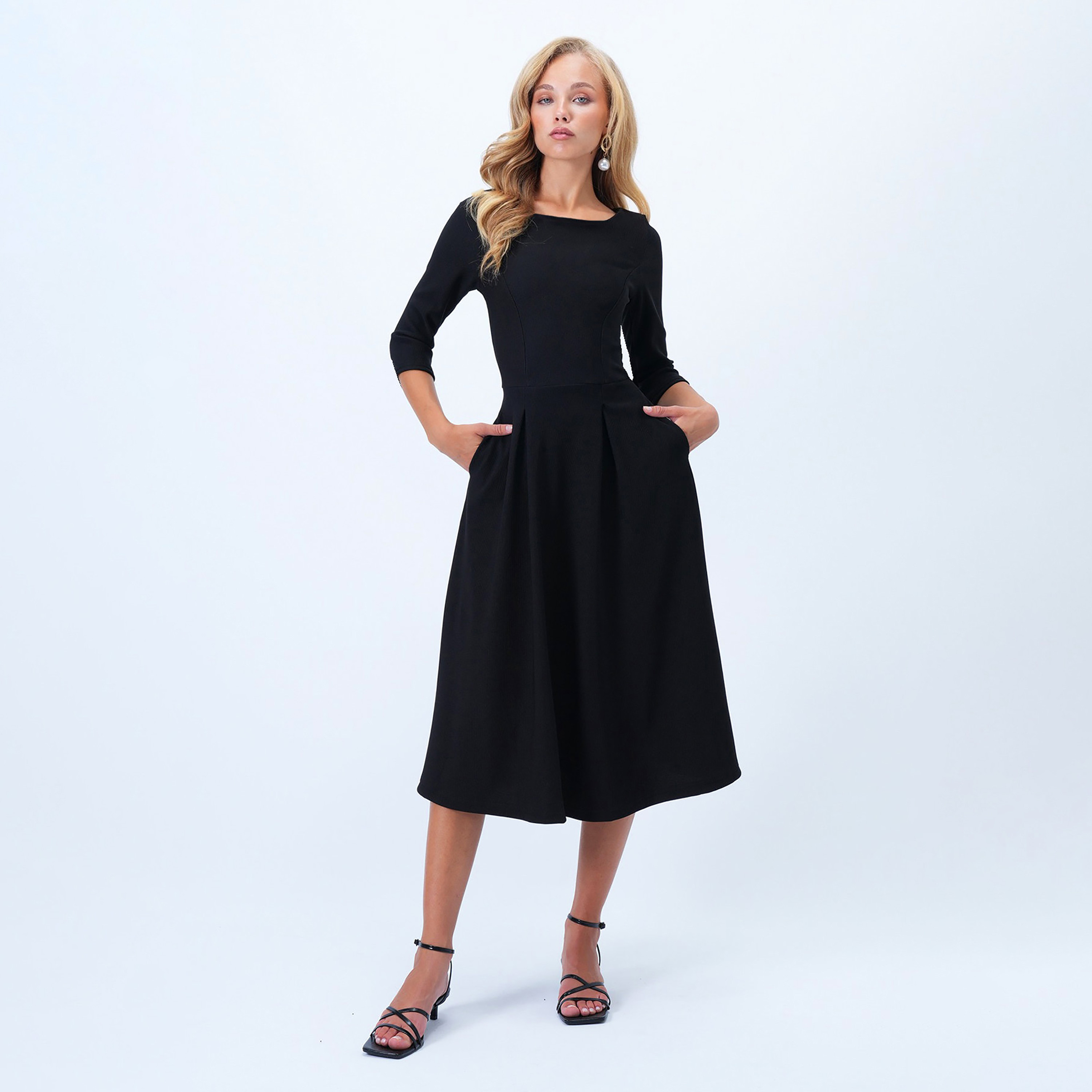 Trend Alacati Stili Fit & Flared Women's Midi Dress-women-clothing-dresses-image-9
