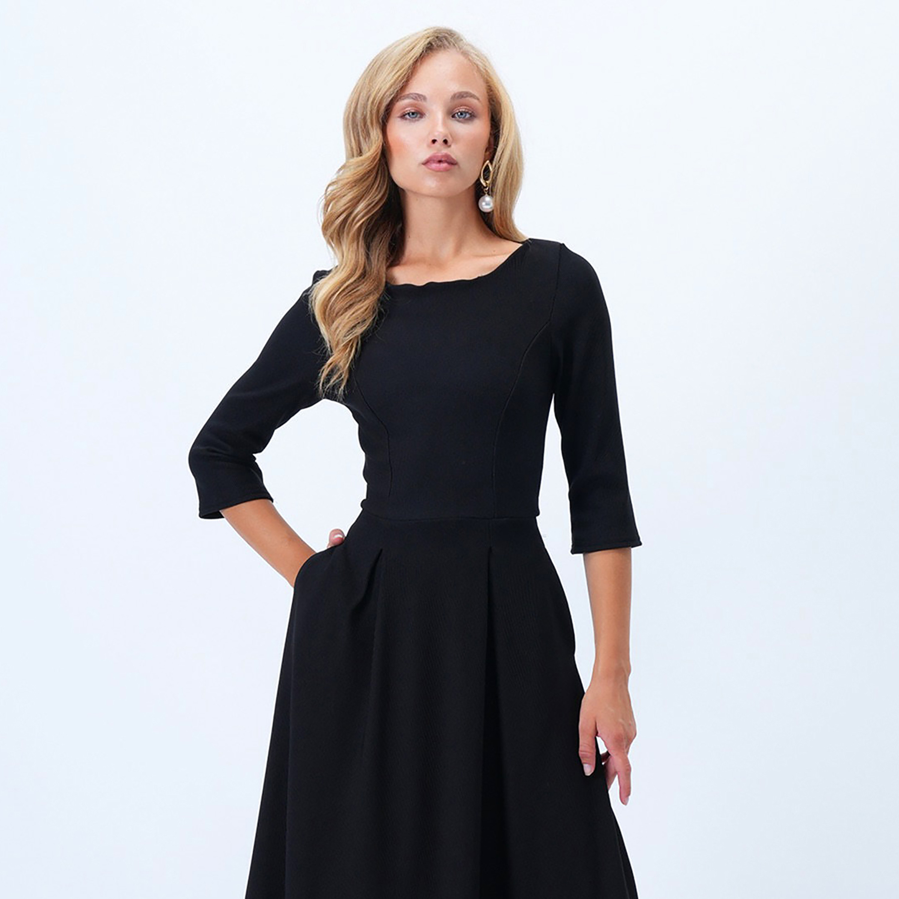 Trend Alacati Stili Fit & Flared Women's Midi Dress-women-clothing-dresses-image-10