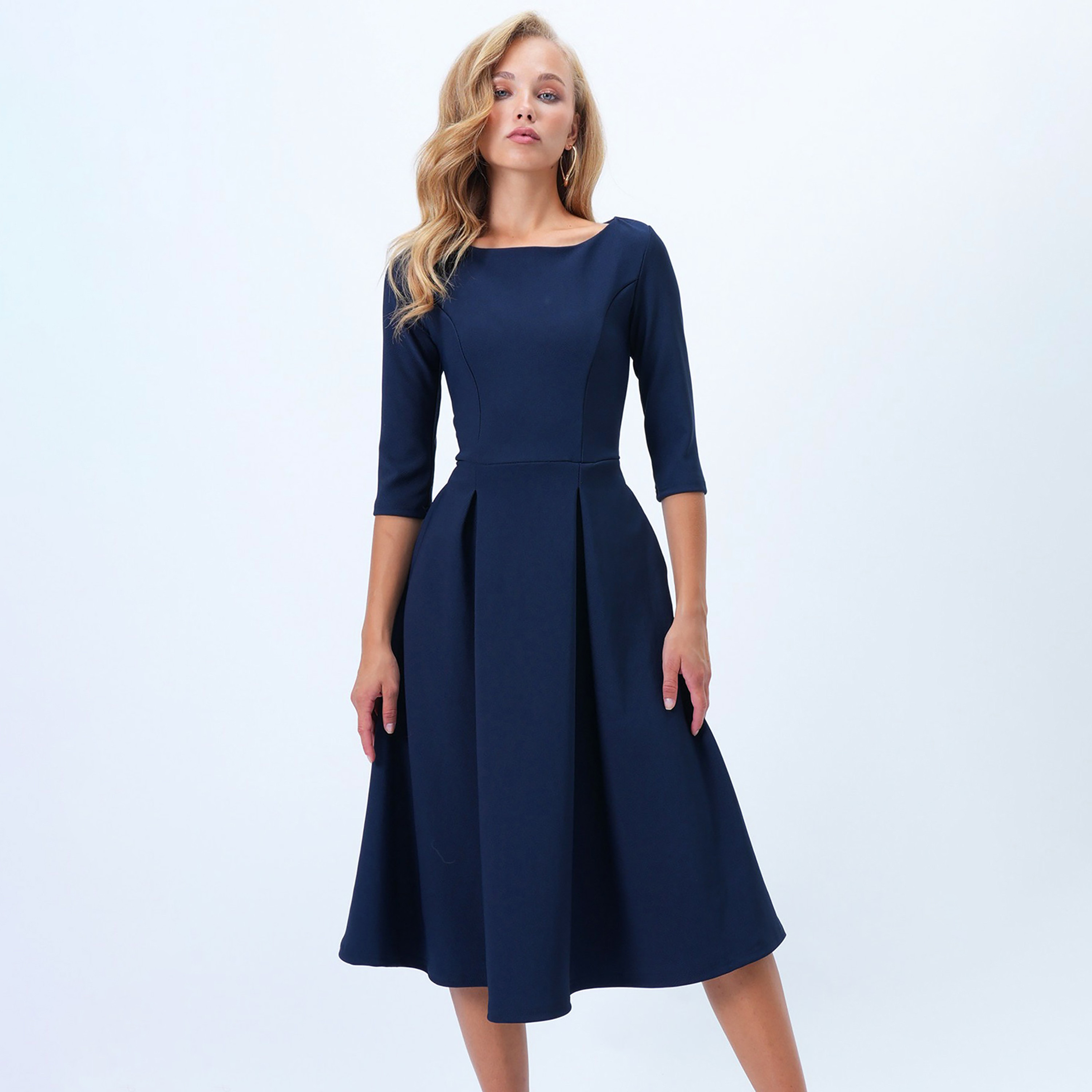 Trend Alacati Stili Fit & Flared Women's Midi Dress-women-clothing-dresses-image-6